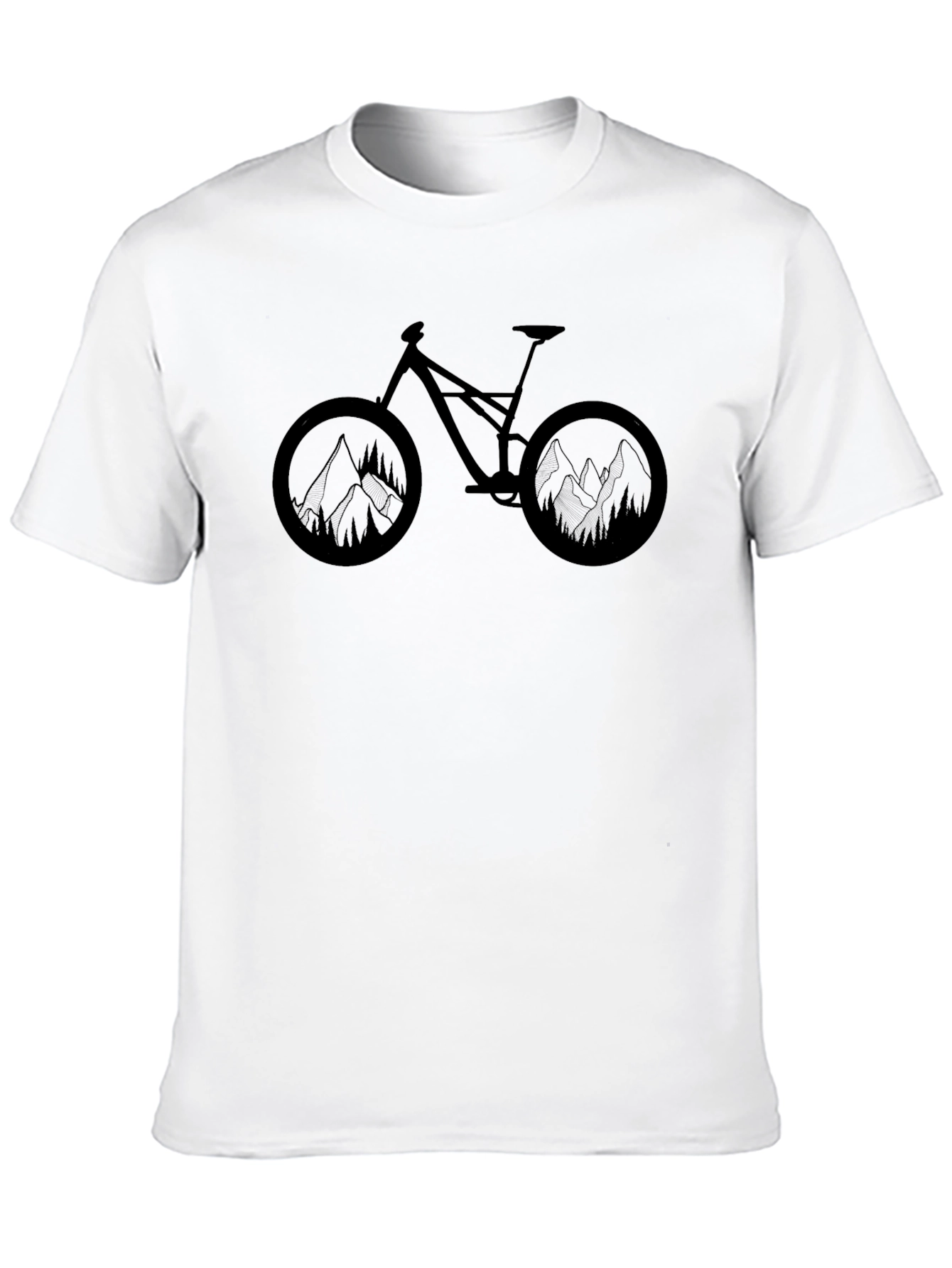 Mountain Bike Graphic T-Shirt - Black