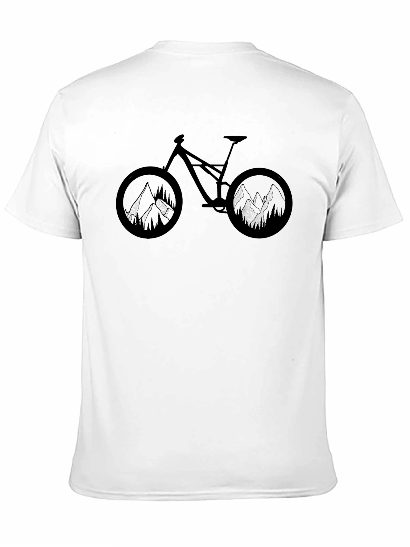 Mountain Bike Graphic T-Shirt - Black