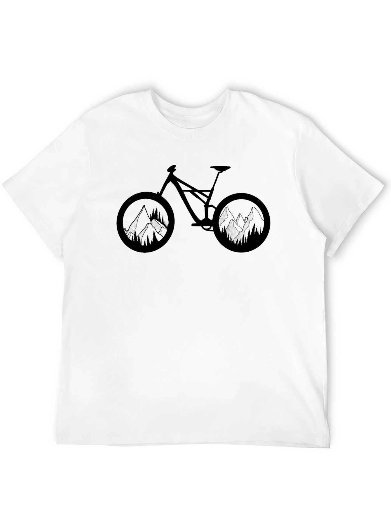 Mountain Bike Graphic T-Shirt - Black