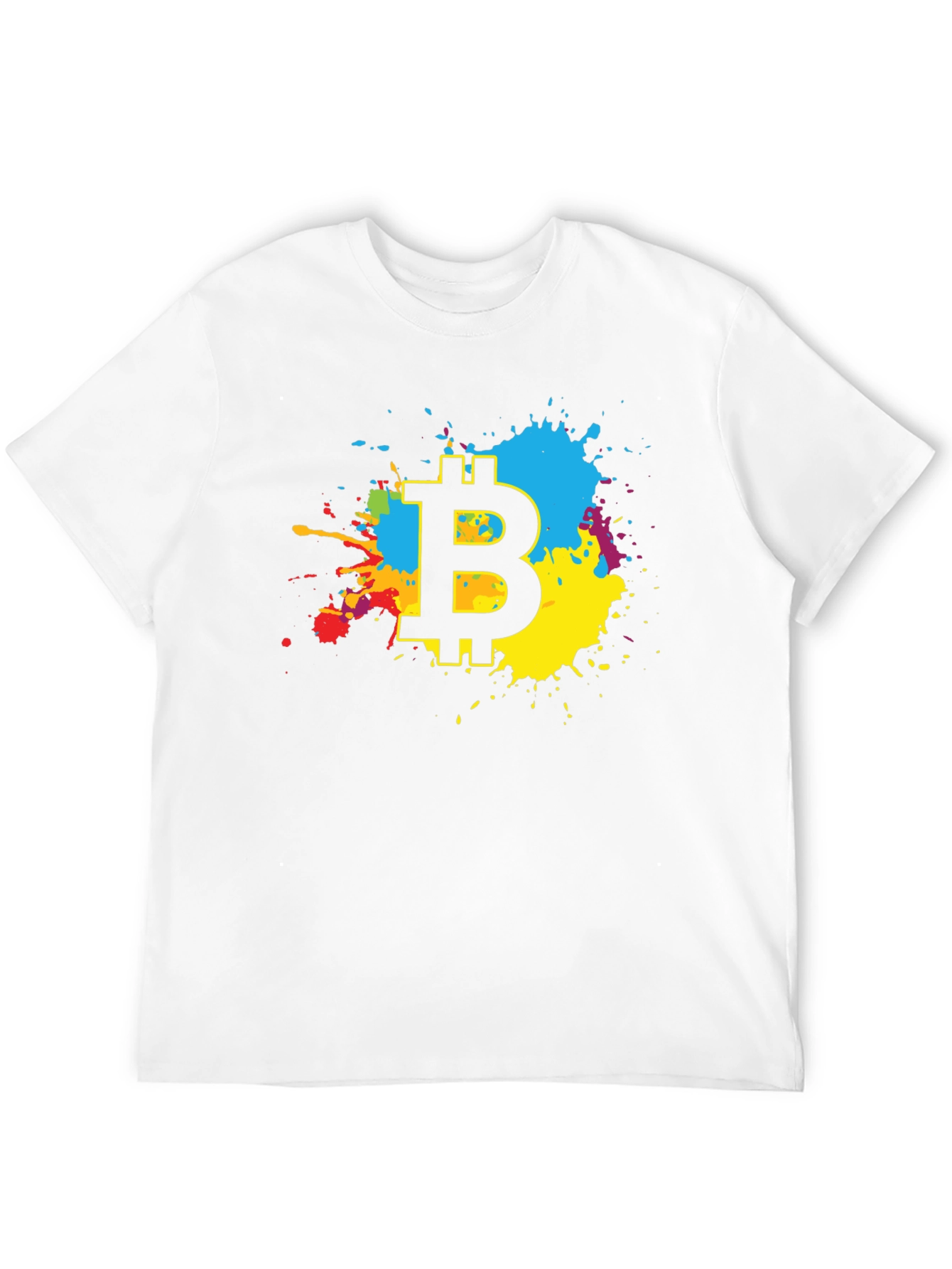 Bitcoin Splash Graphic Black T-Shirt