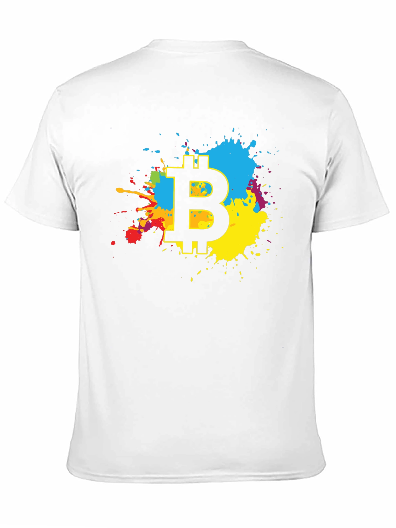 Bitcoin Splash Graphic Black T-Shirt