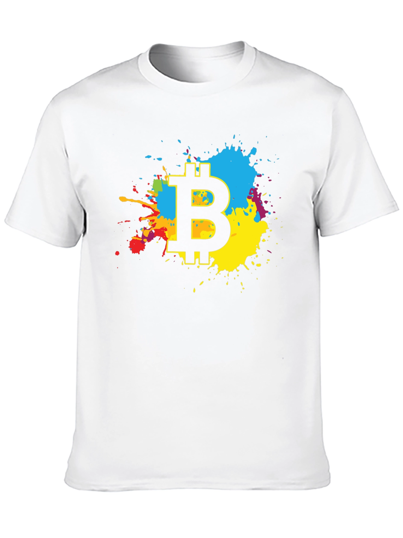 Bitcoin Splash Graphic Black T-Shirt