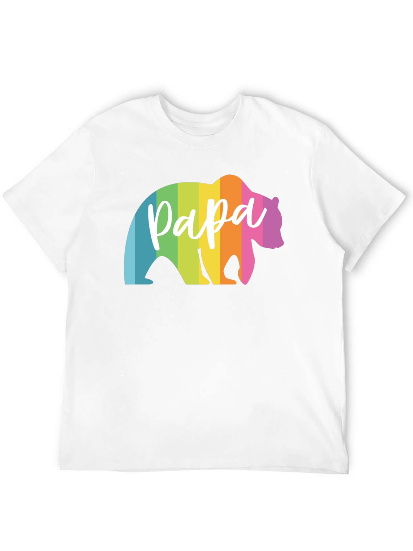 Rainbow Papa Bear Graphic Tee
