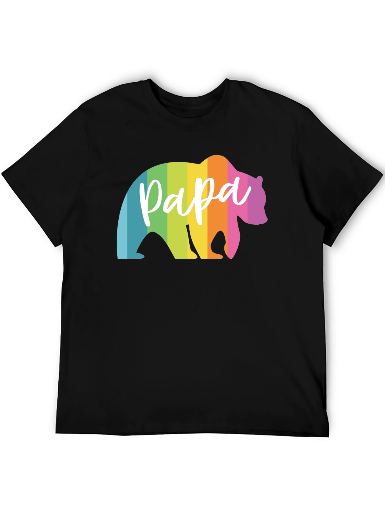 Rainbow Papa Bear Graphic Tee