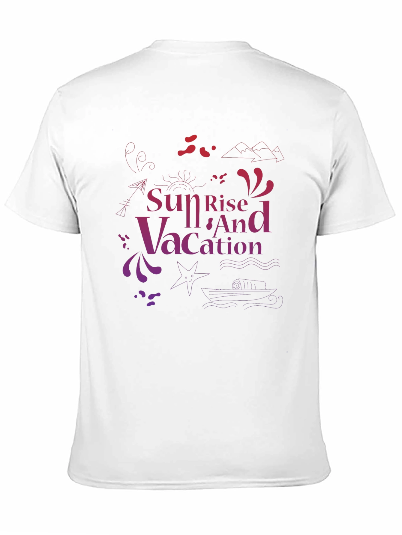 Sunset Vacation Graphic Tee - Black