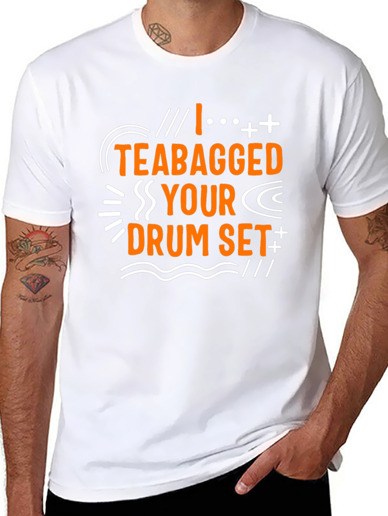 Funny I Teabagged Your Drum Set Graphic Tee