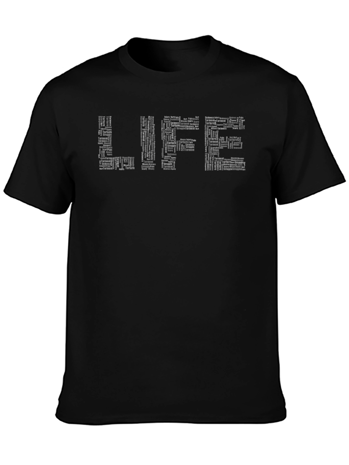 LIFE Graphic T-Shirt - Word Cloud Design