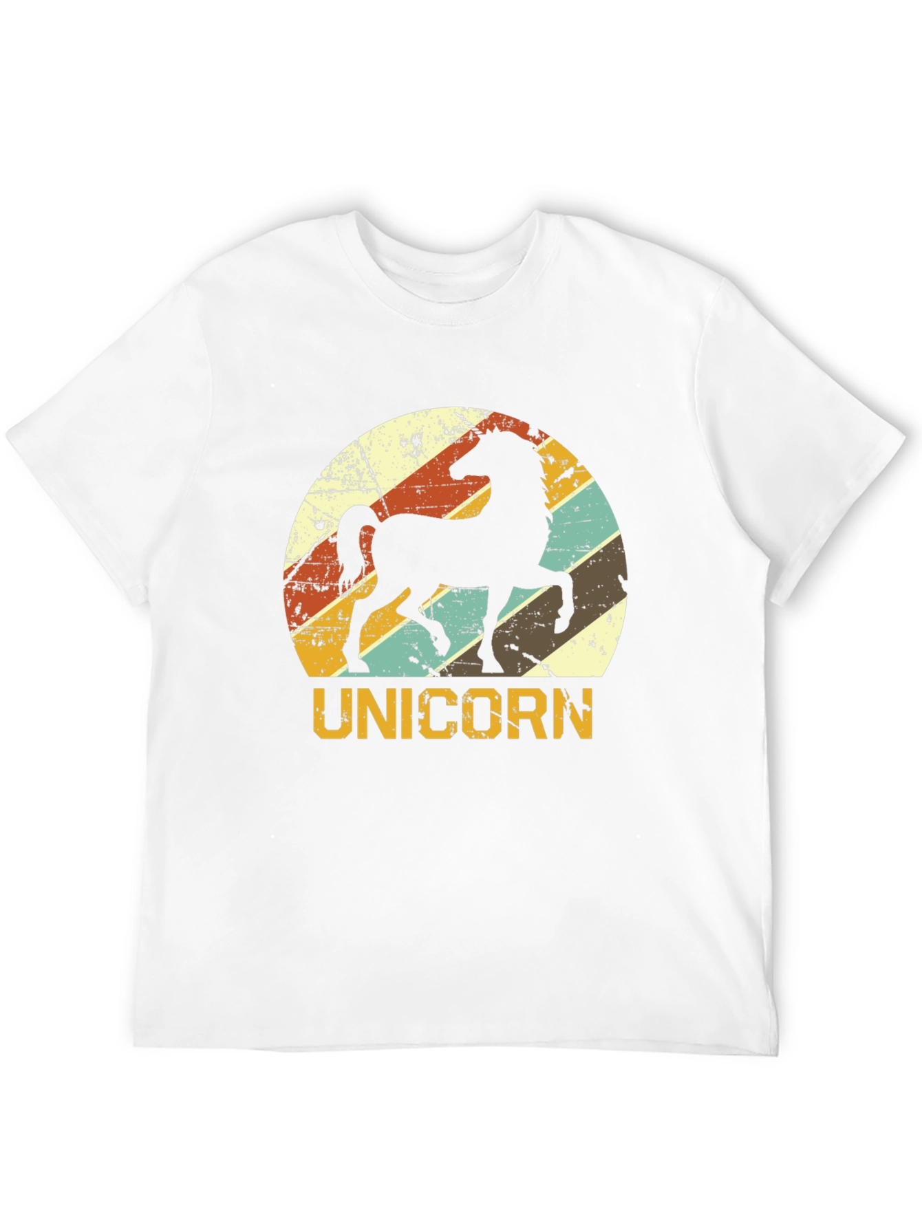 Retro Unicorn Graphic T-Shirt - Black