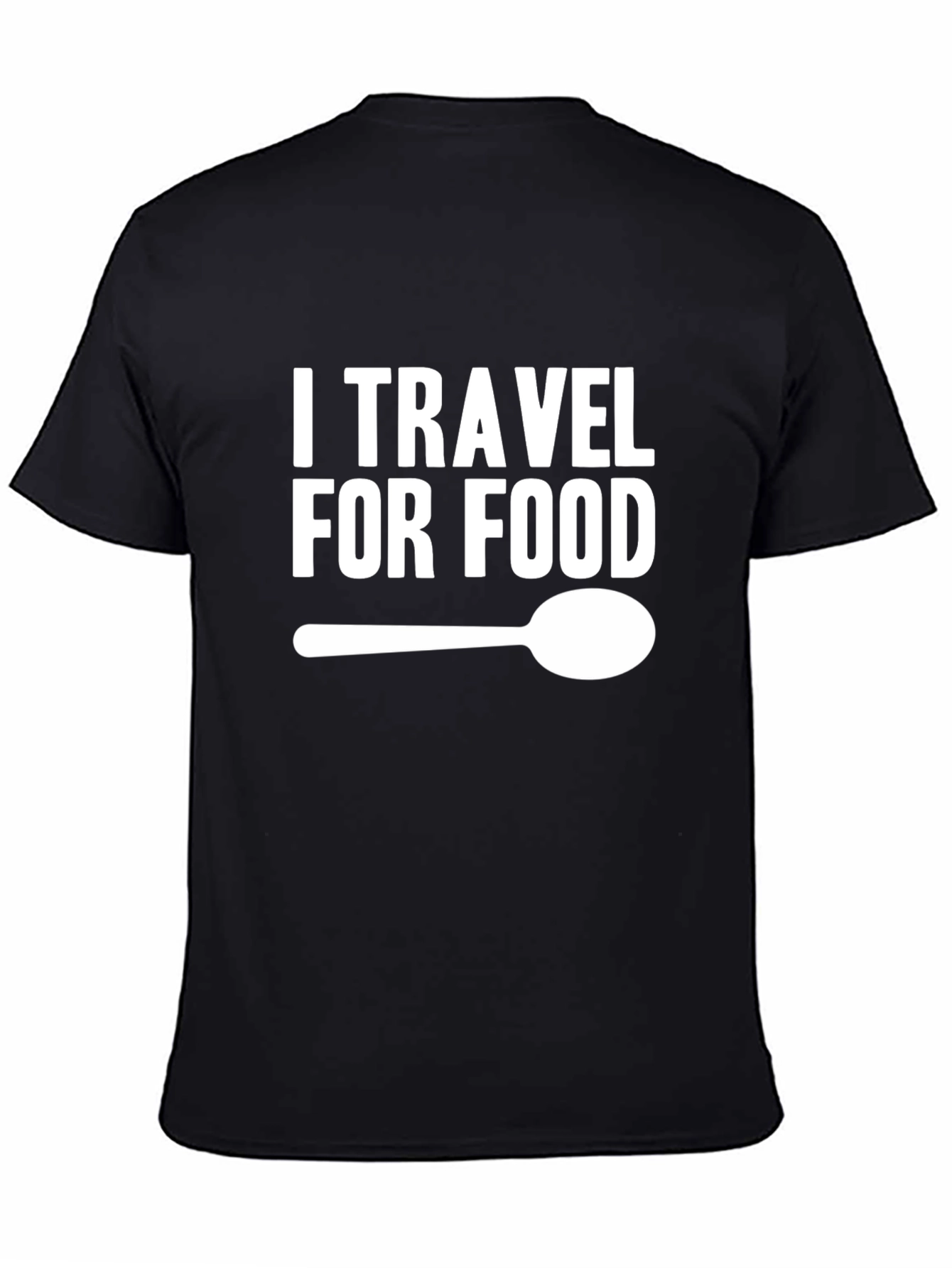 I Travel For Food Graphic T-Shirt - Black
