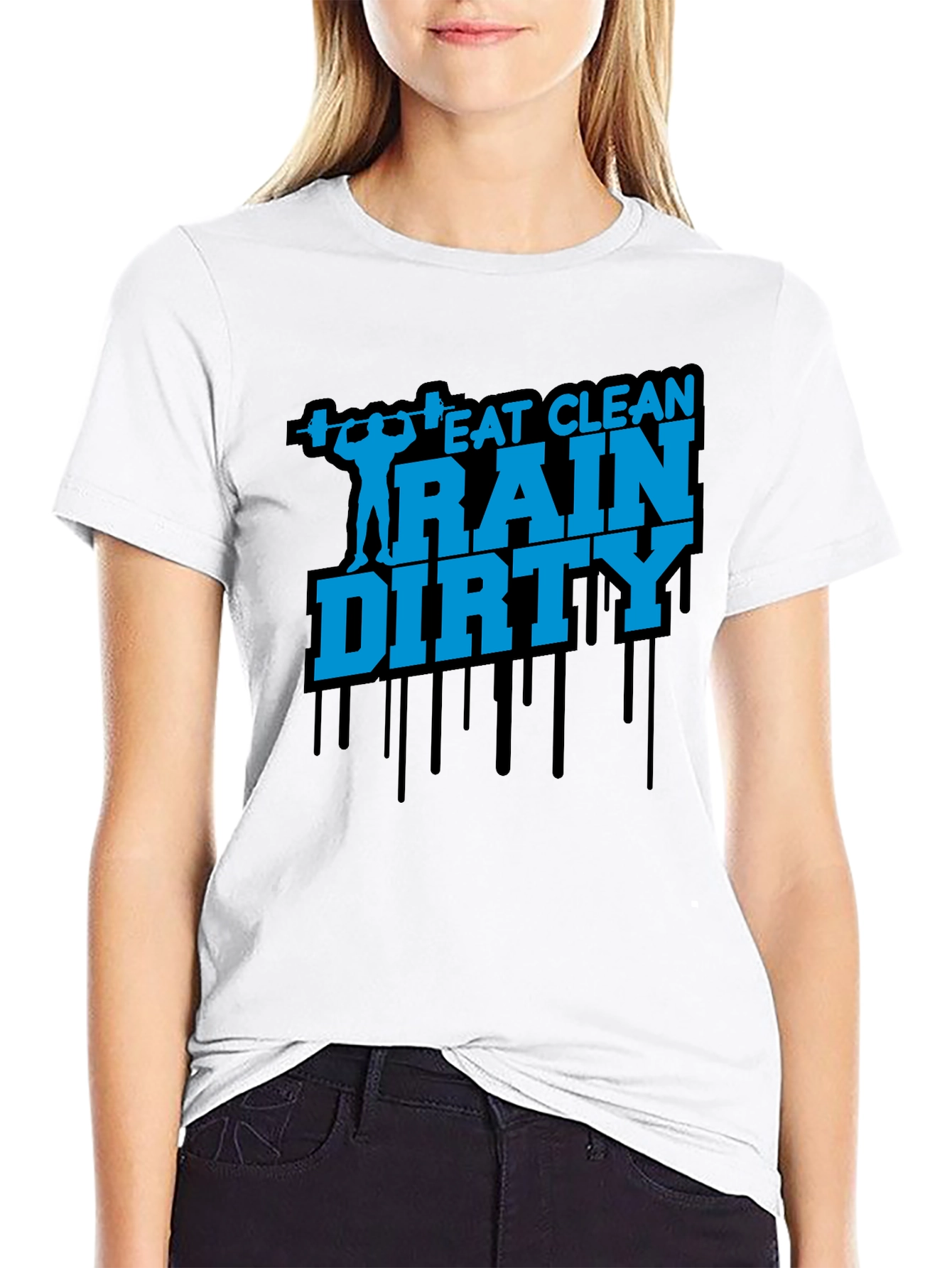 Eat Clean Train Dirty Mens Graphic Tee