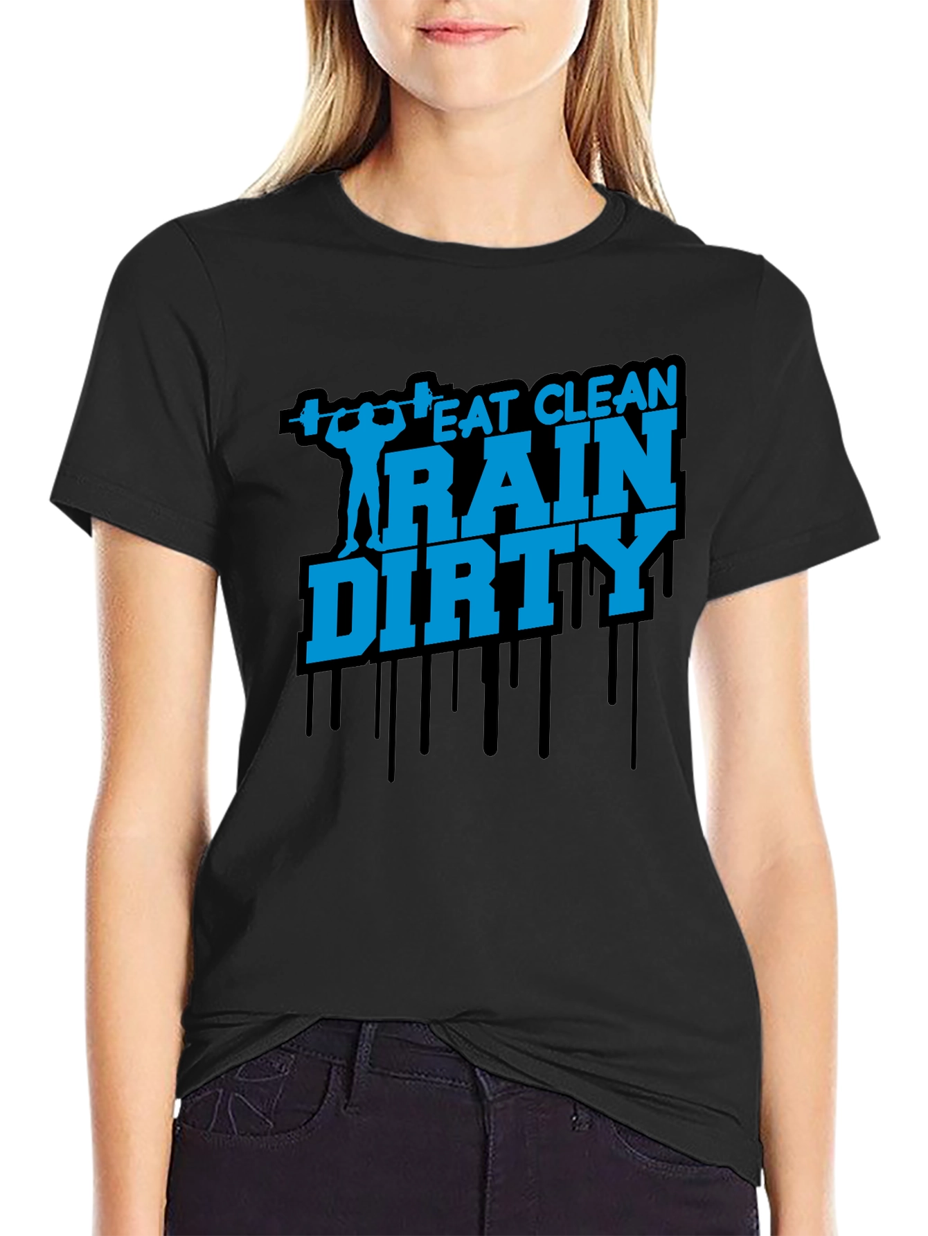 Eat Clean Train Dirty Mens Graphic Tee