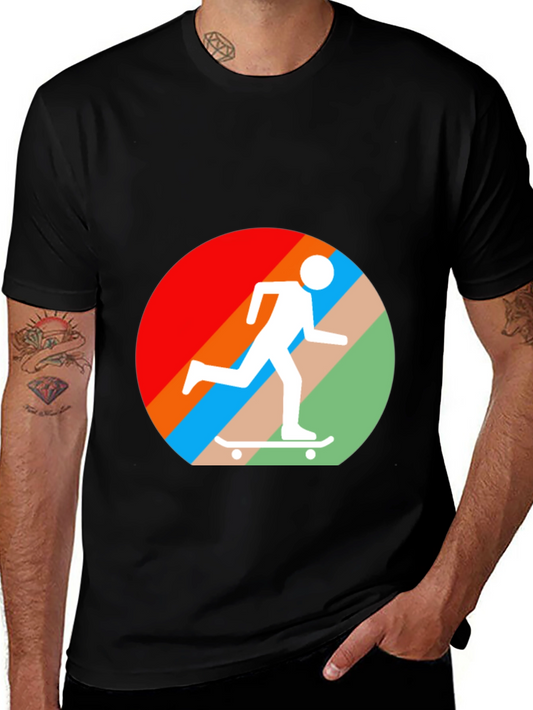 Retro Skater T-Shirt - Stylish Graphic Tee for Skateboarding Lovers