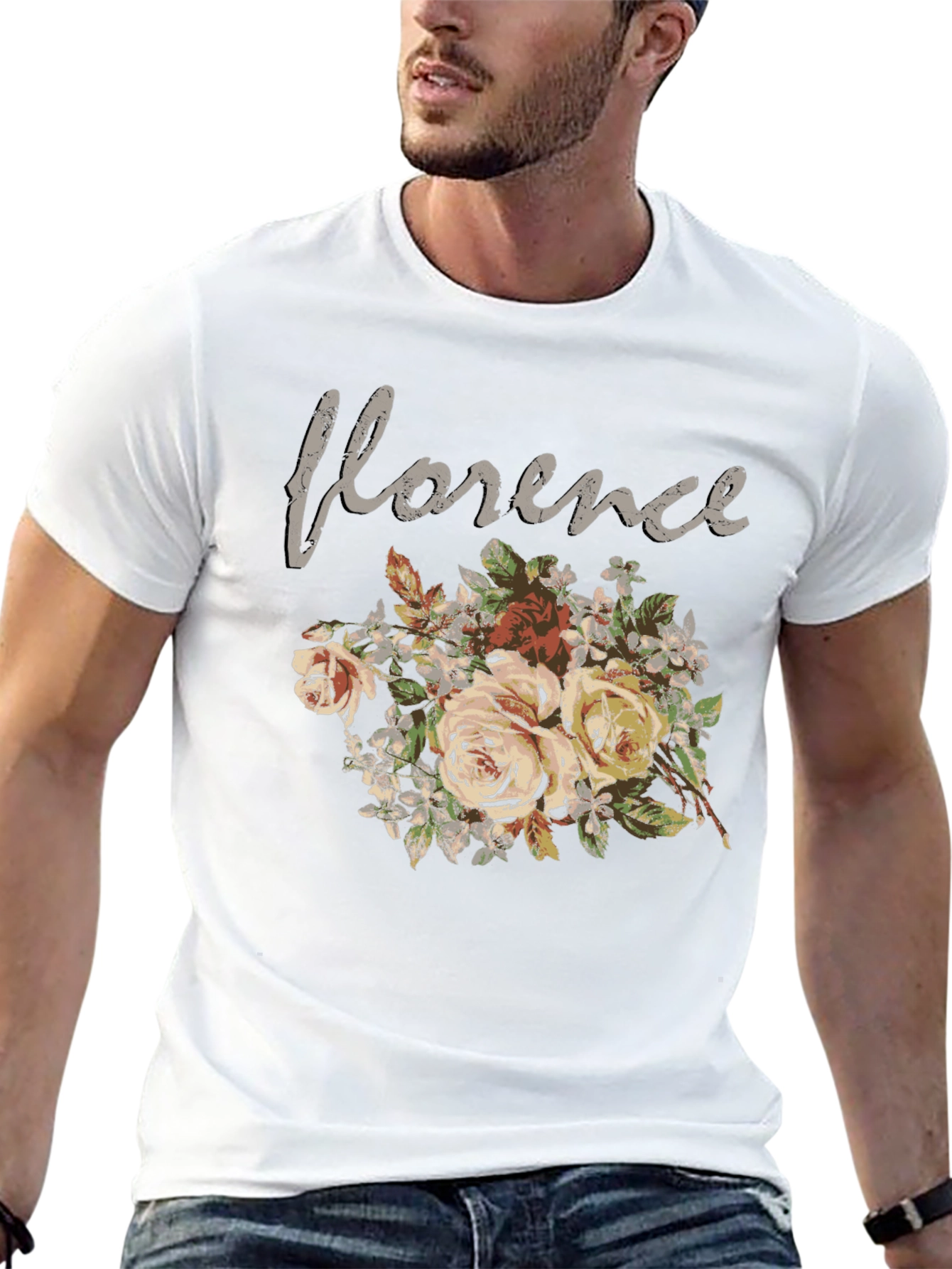 Florence Floral Graphic T-Shirt - Black