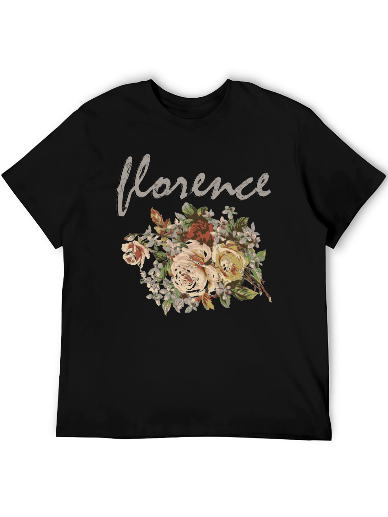 Florence Floral Graphic T-Shirt - Black