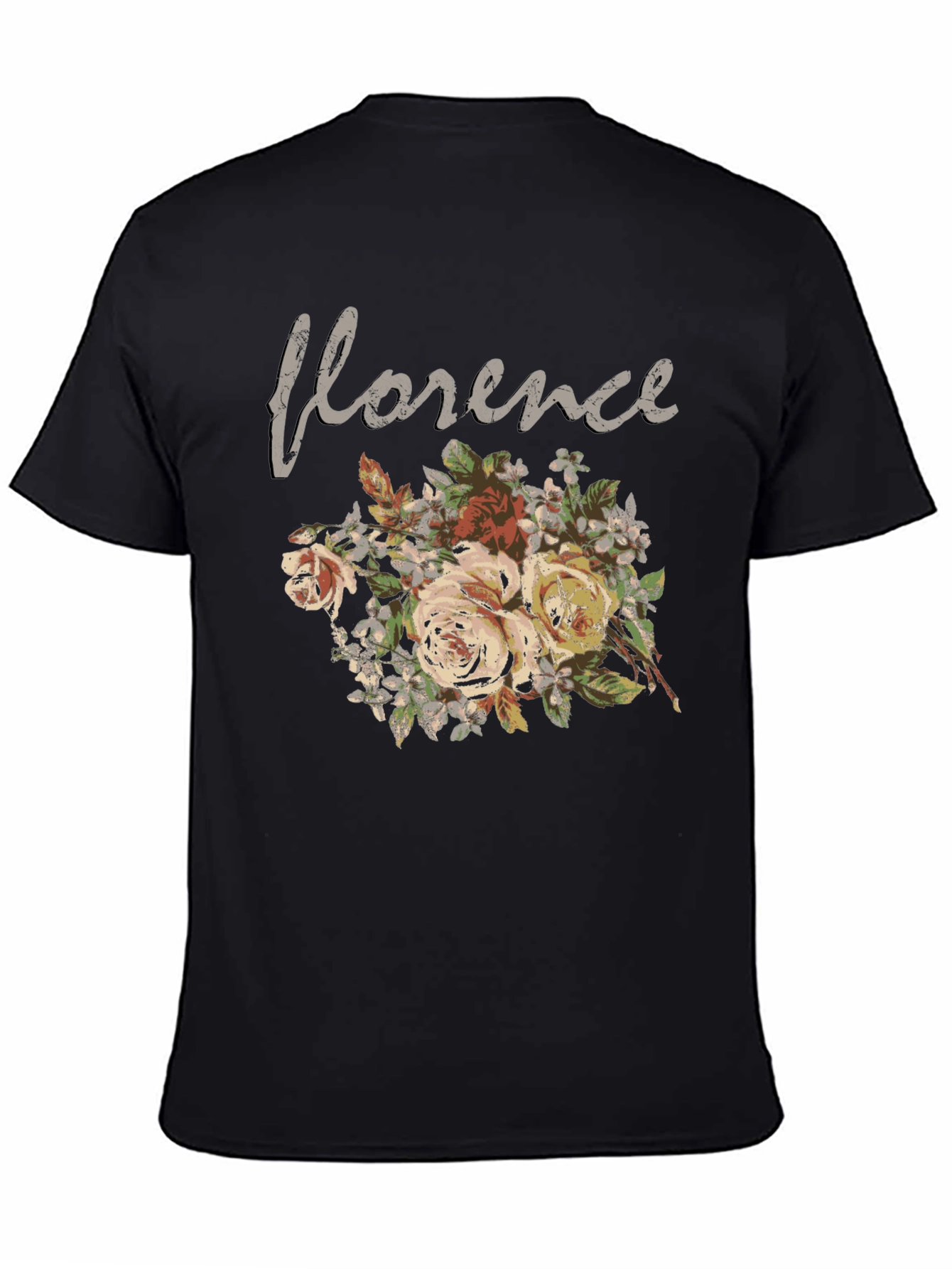 Florence Floral Graphic T-Shirt - Black