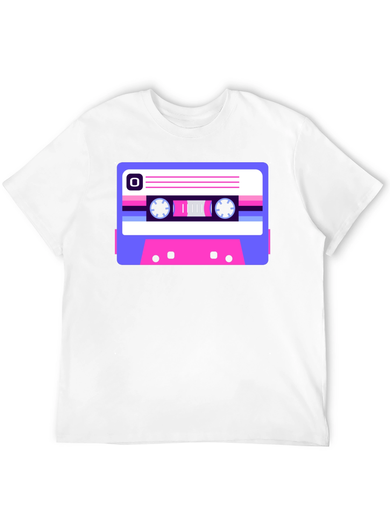 Retro Cassette Tape Graphic Tee - Black