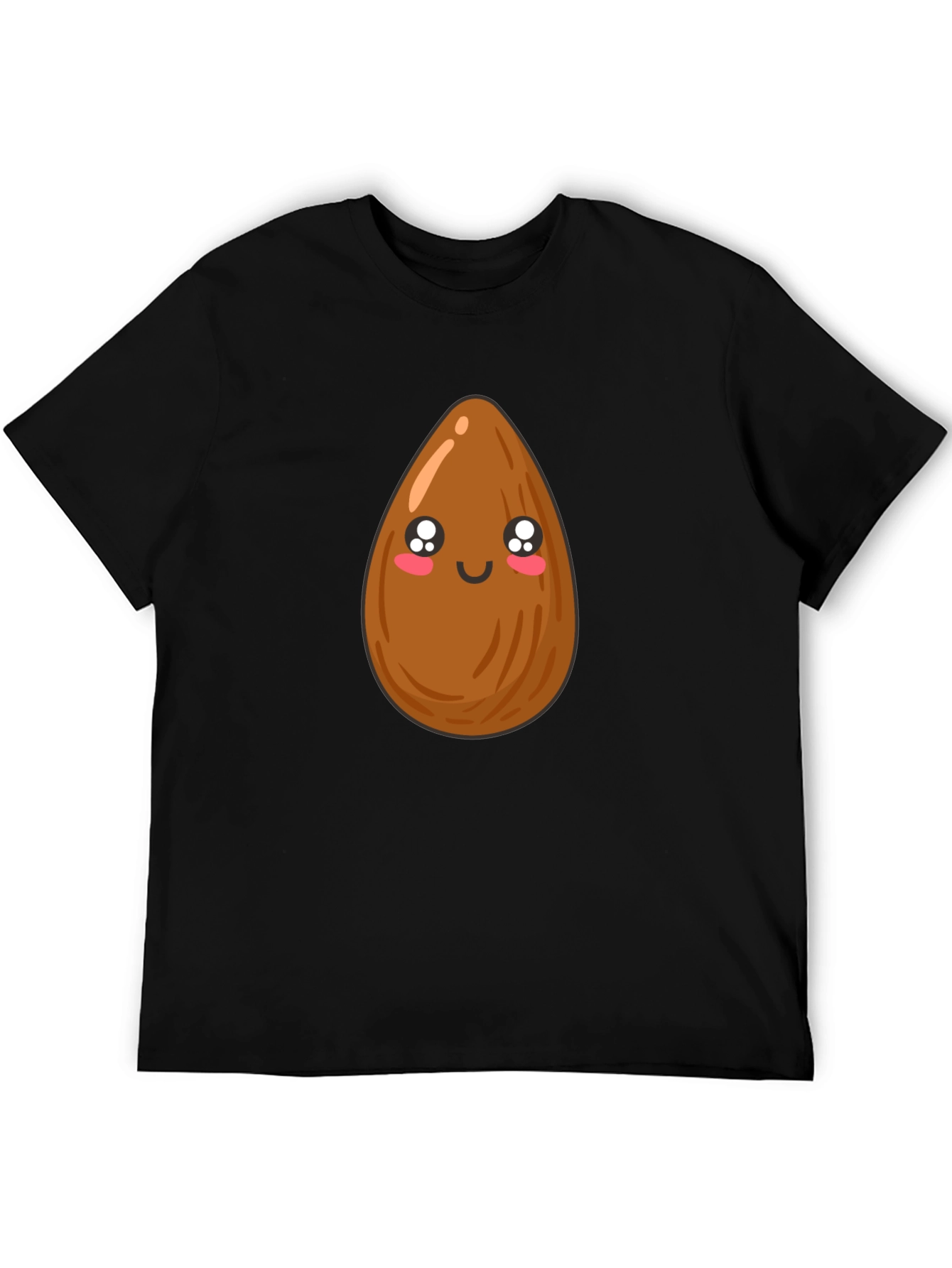 Cute Almond Graphic Tee - Unisex Black T-Shirt