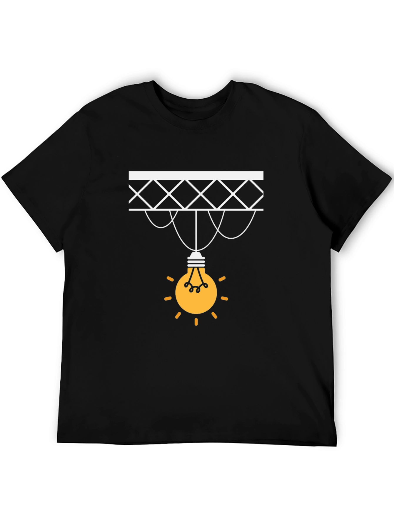 Illuminating Idea Tee - Black Graphic Print Shirt
