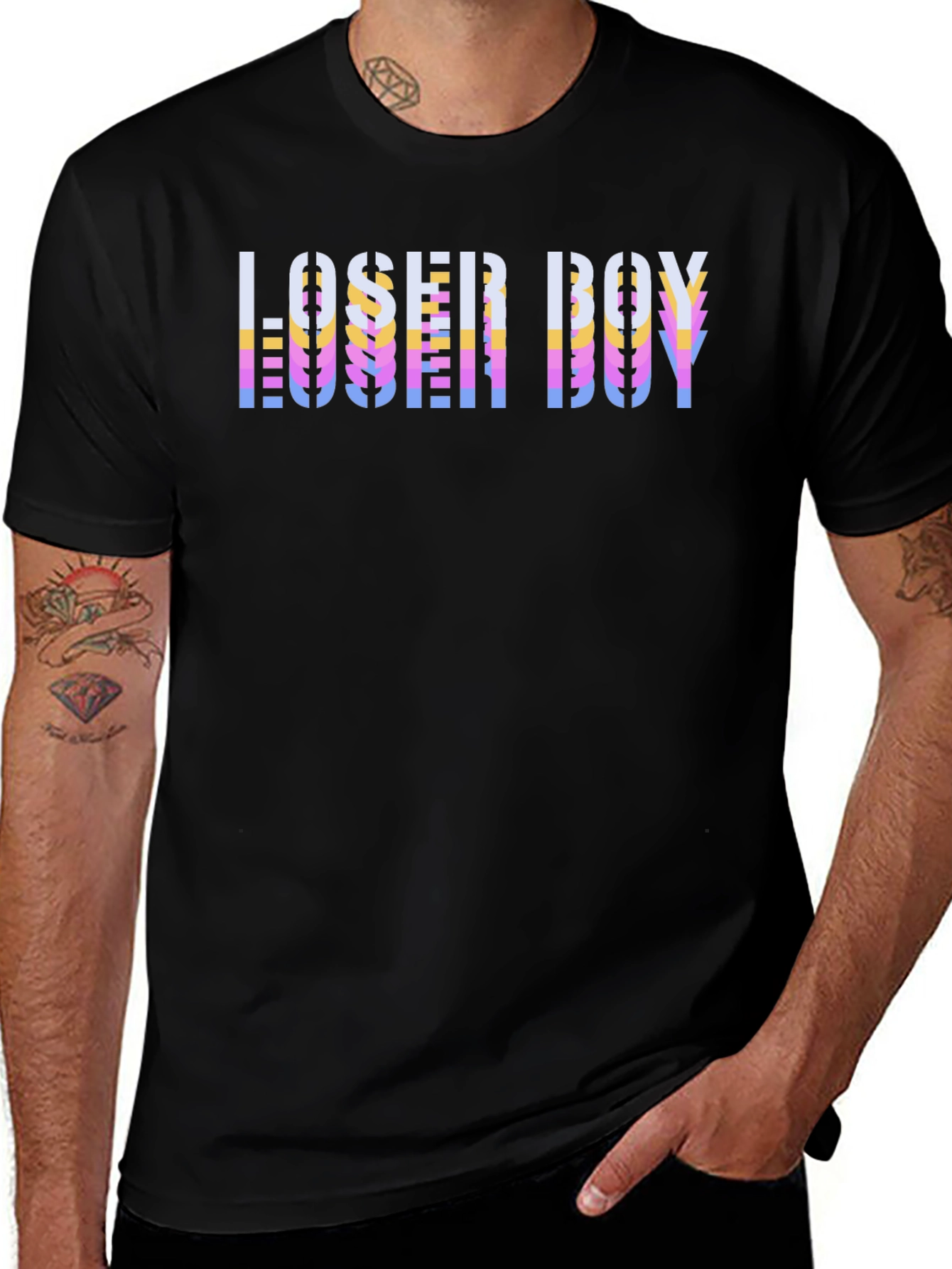 Loser Boy Graphic Print Crew Neck T-Shirt
