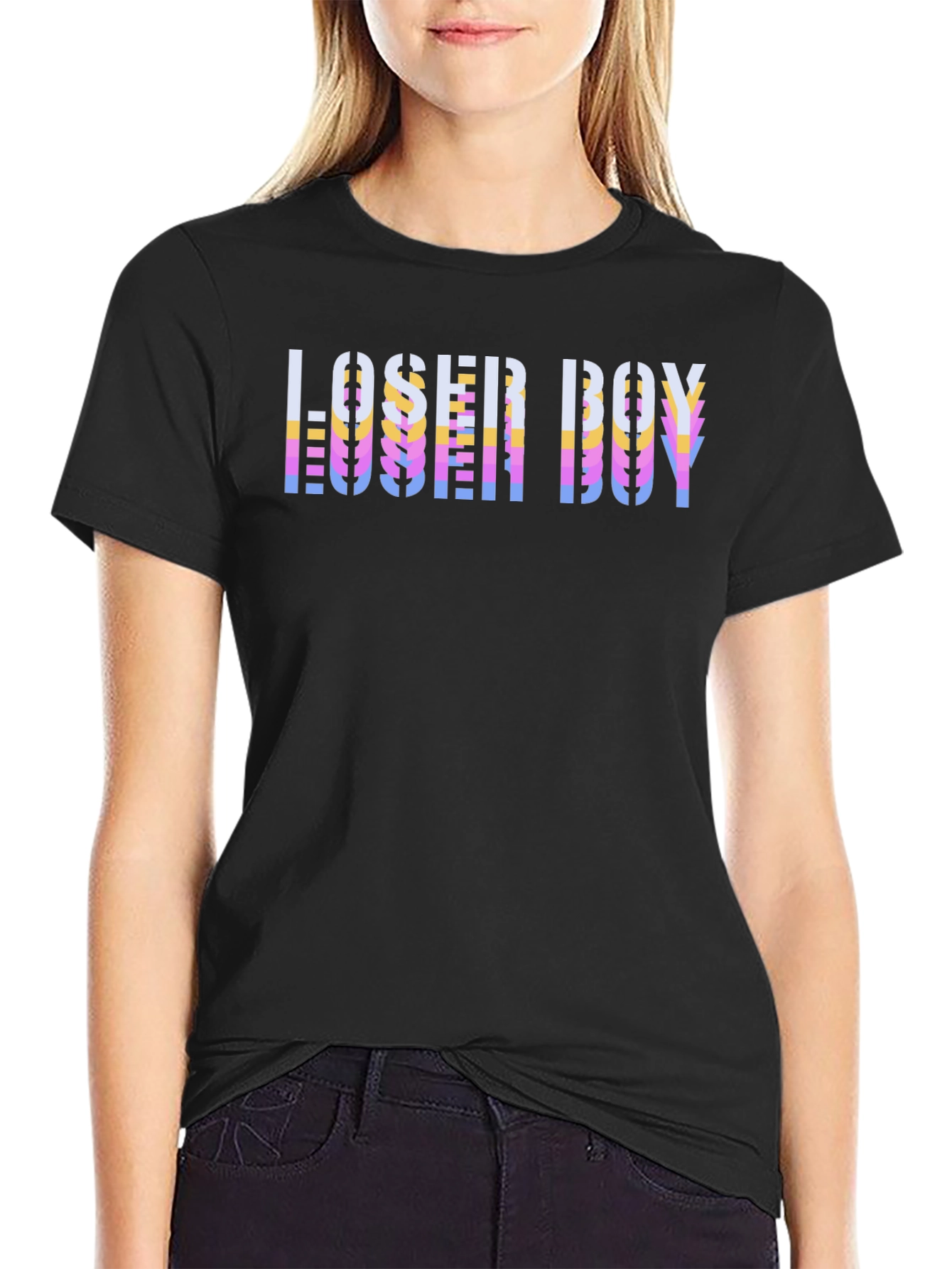 Loser Boy Graphic Print Crew Neck T-Shirt