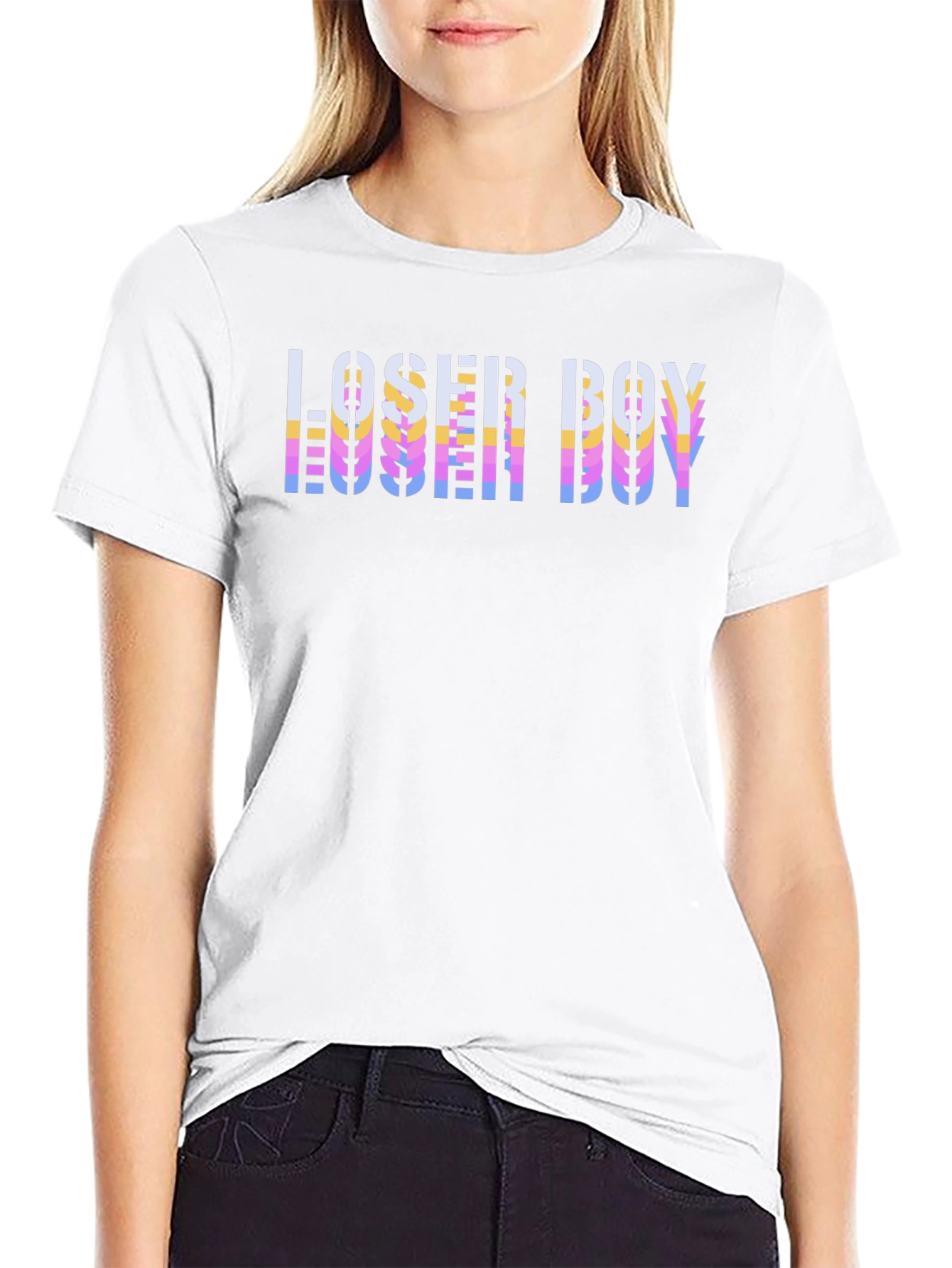 Loser Boy Graphic Print Crew Neck T-Shirt