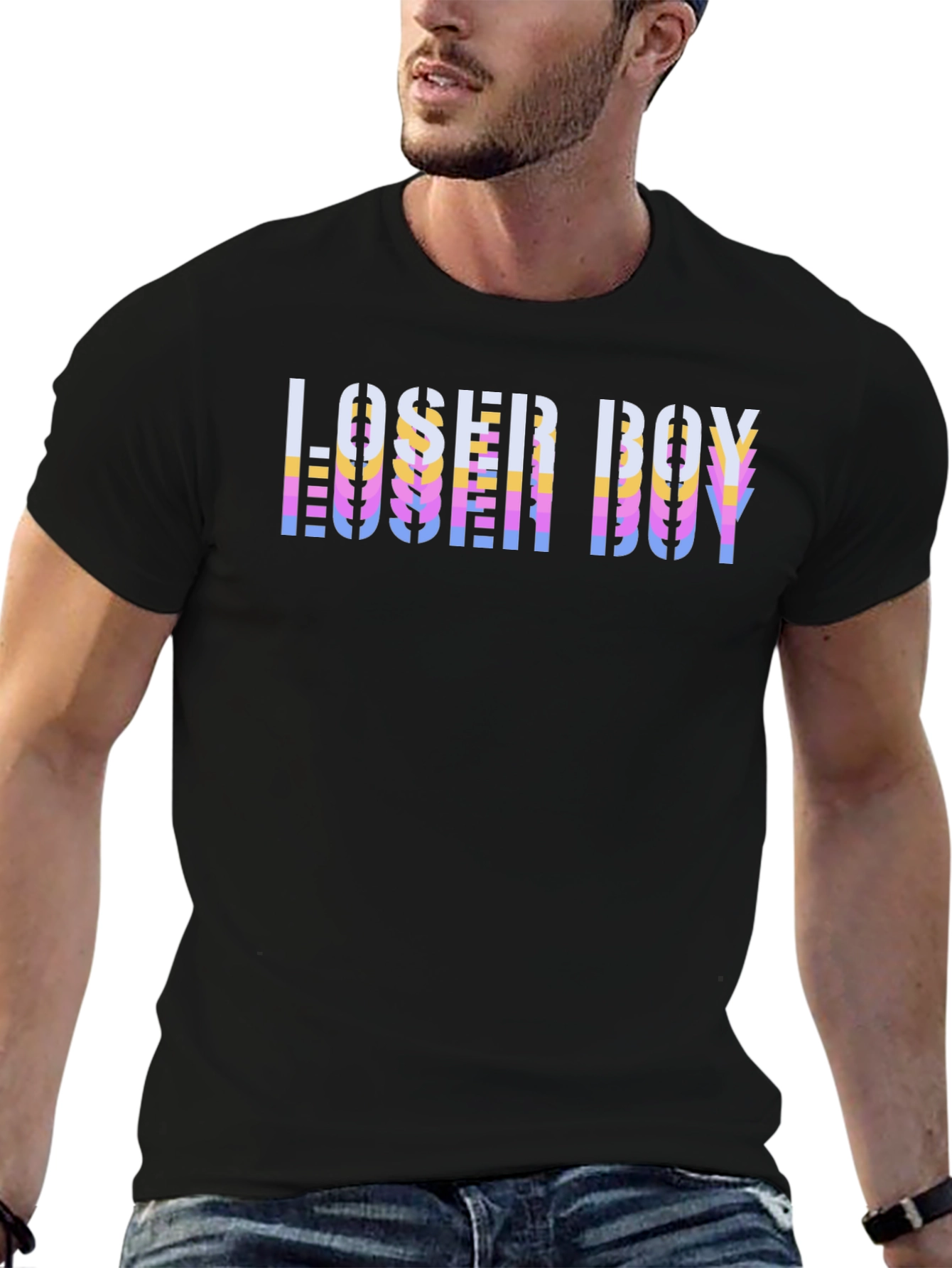 Loser Boy Graphic Print Crew Neck T-Shirt
