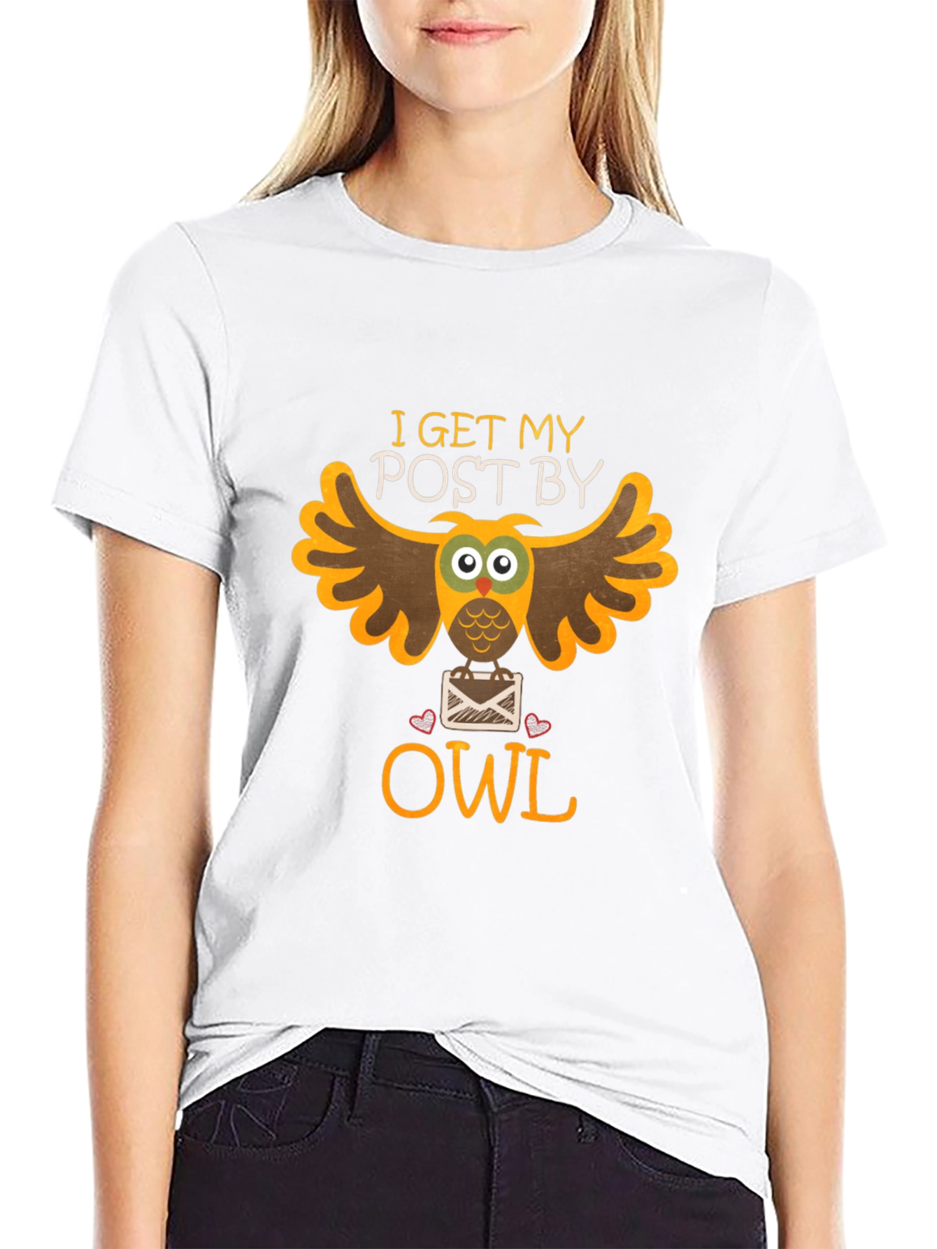 I Get My Post By Owl Graphic Tee