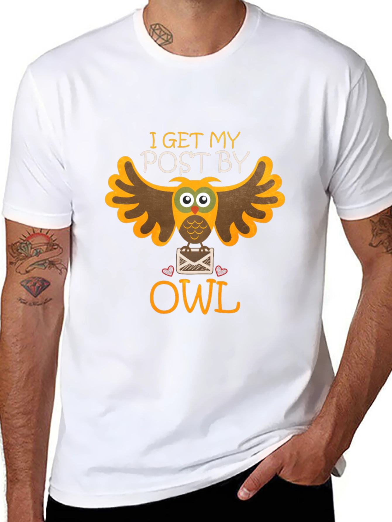 I Get My Post By Owl Graphic Tee