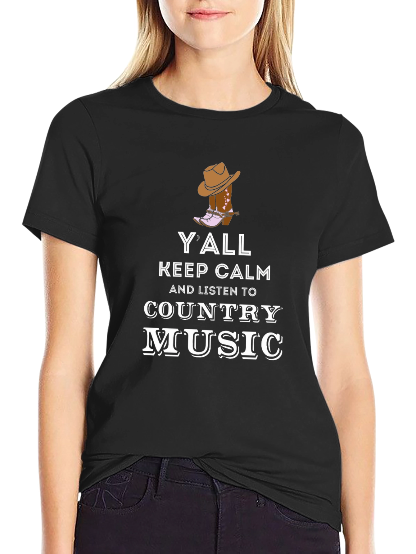 Yall Keep Calm Country Music Graphic T-Shirt