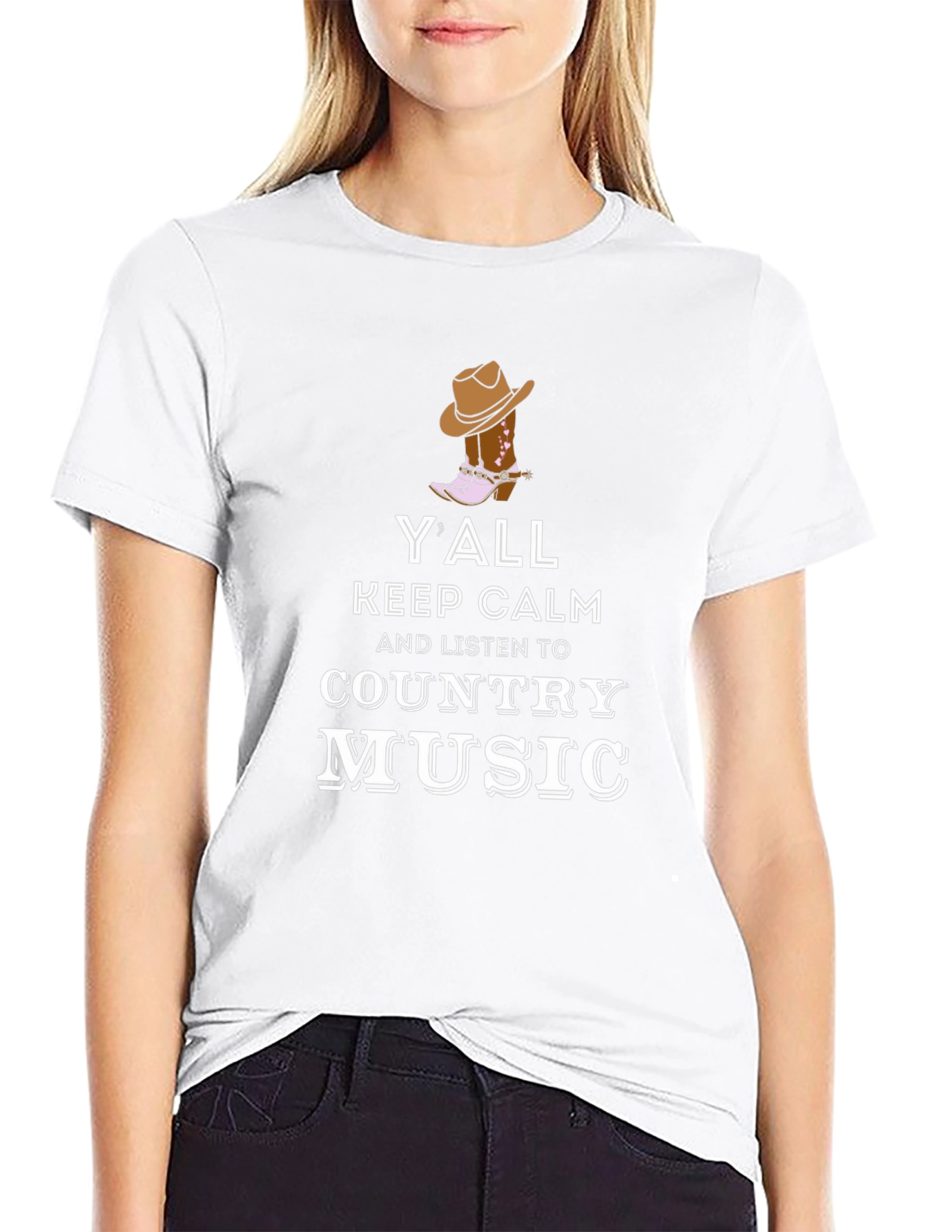 Yall Keep Calm Country Music Graphic T-Shirt