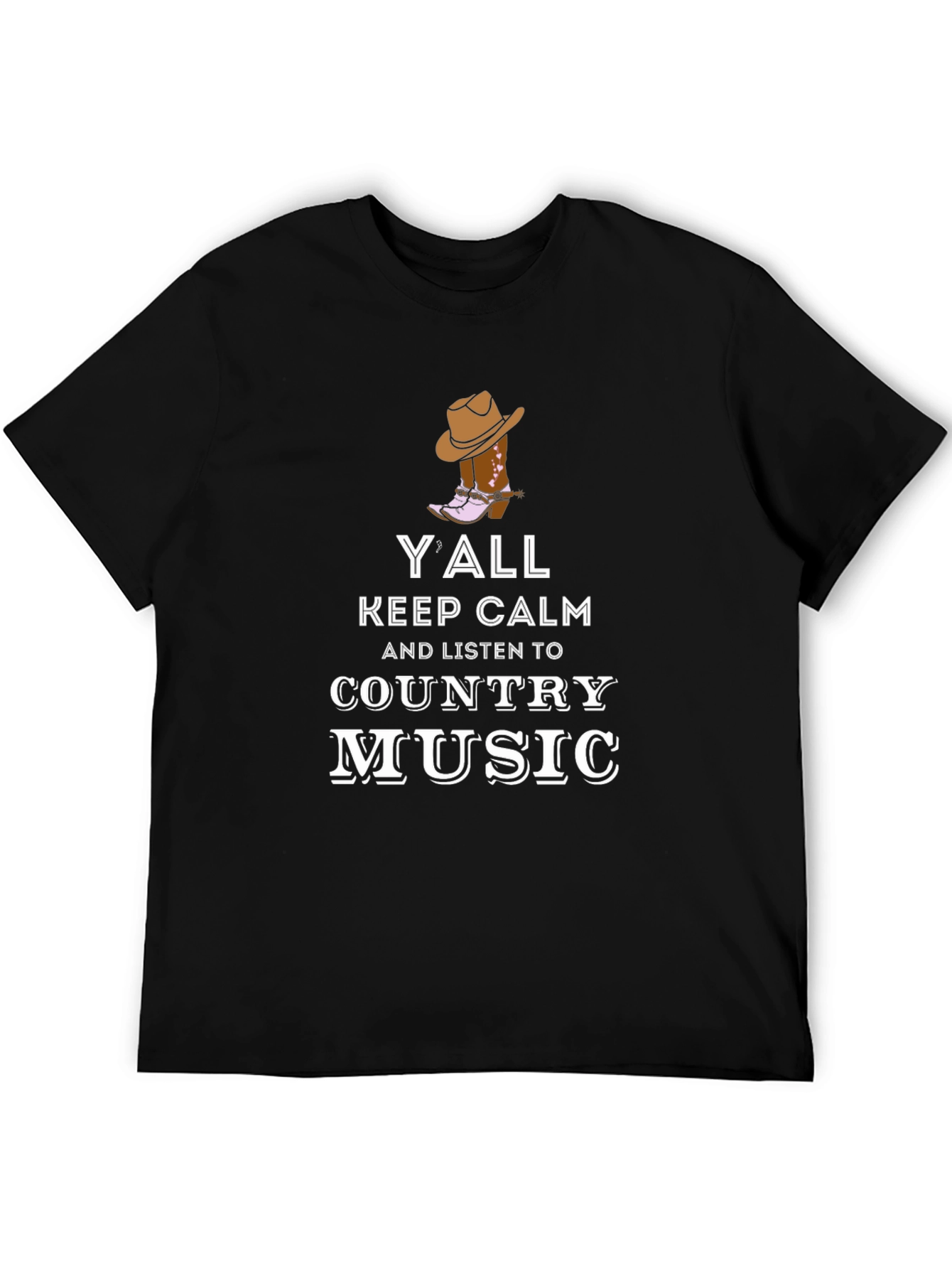 Yall Keep Calm Country Music Graphic T-Shirt