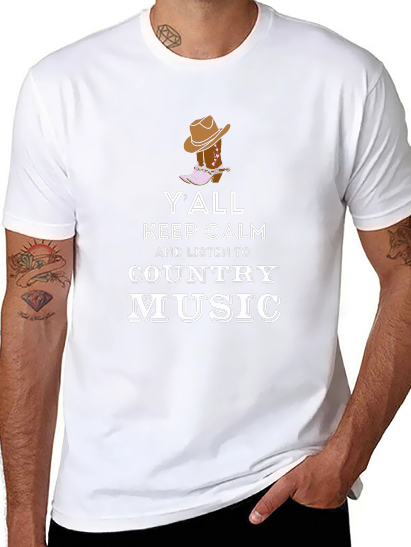 Yall Keep Calm Country Music Graphic T-Shirt