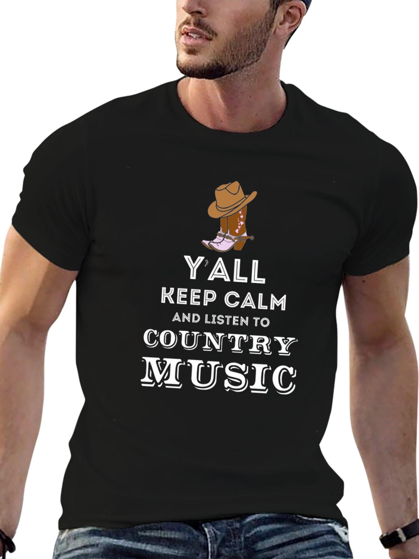 Yall Keep Calm Country Music Graphic T-Shirt