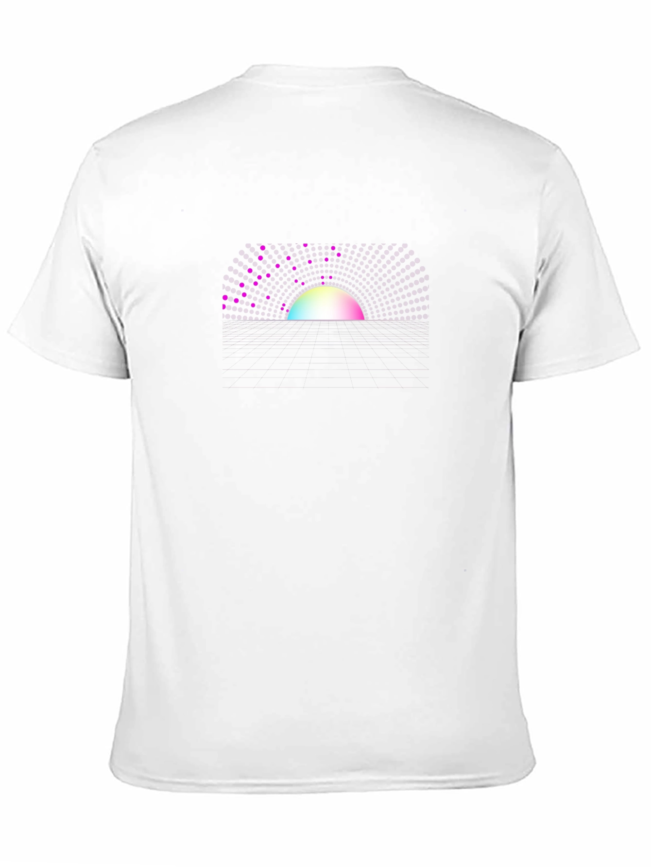 Abstract Sunset Graphic Tee - Black Crew Neck T-Shirt