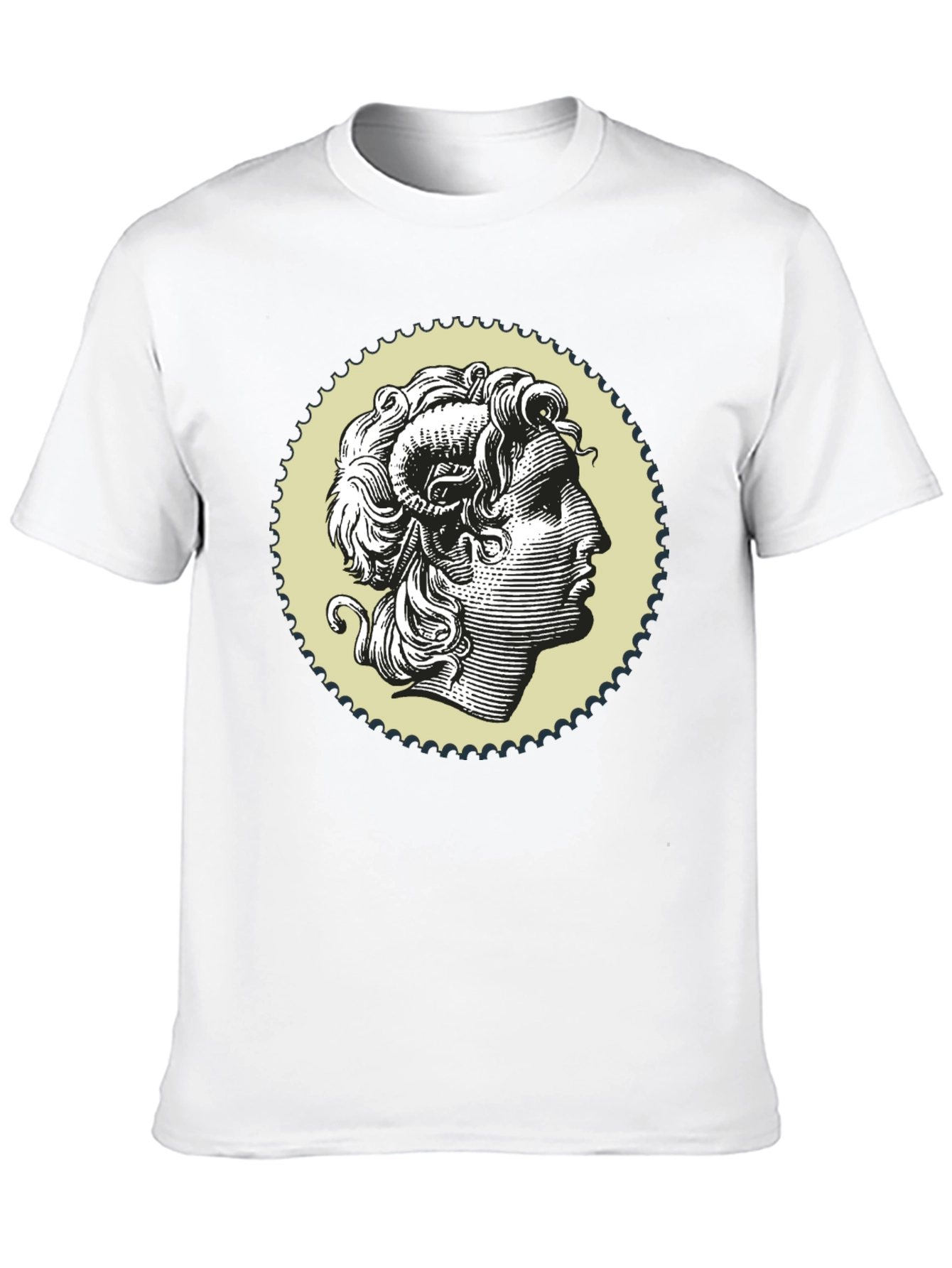 Ram Head Graphic Print Black T-Shirt