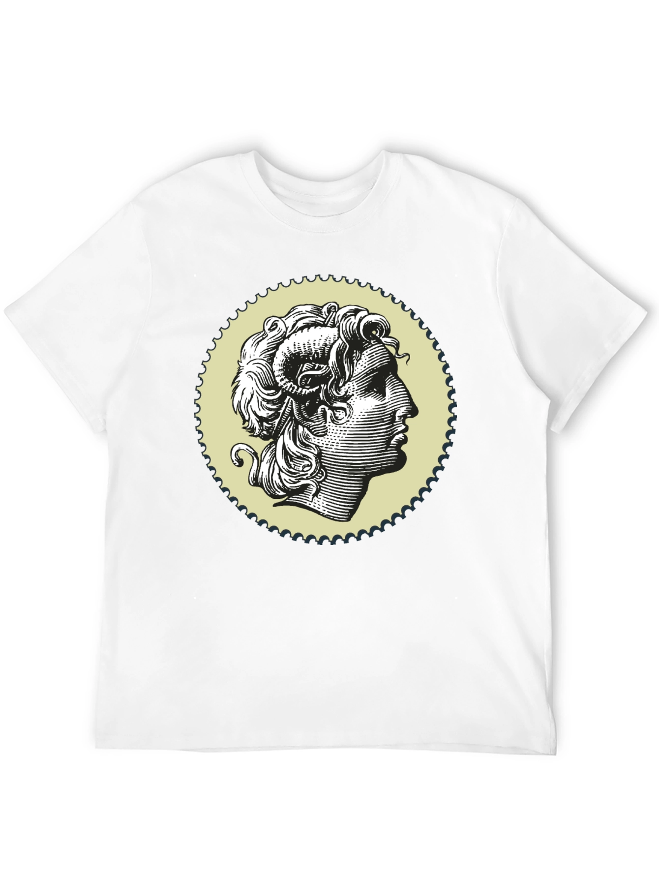Ram Head Graphic Print Black T-Shirt