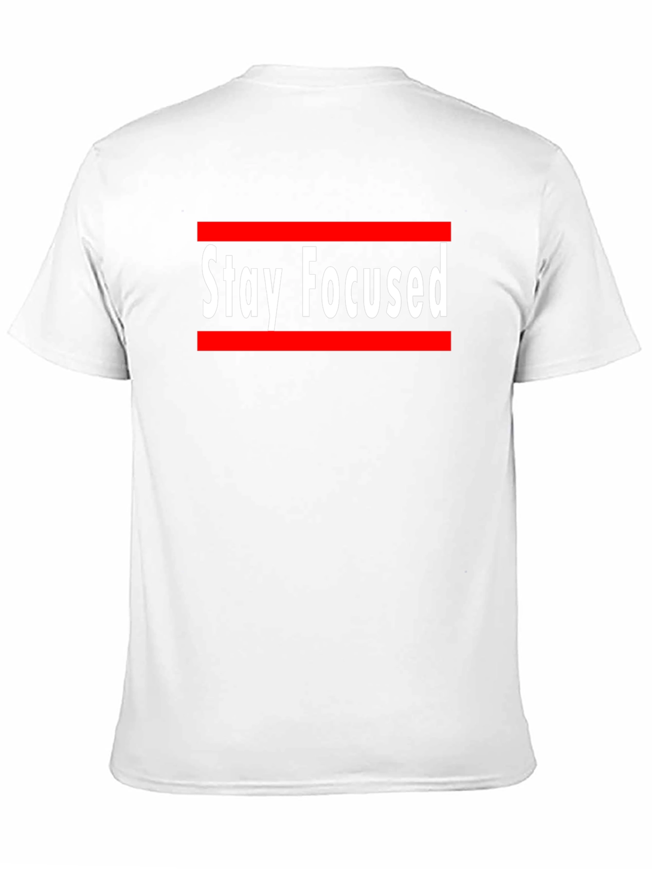 Stay Focused Graphic Print Crew Neck T-Shirt