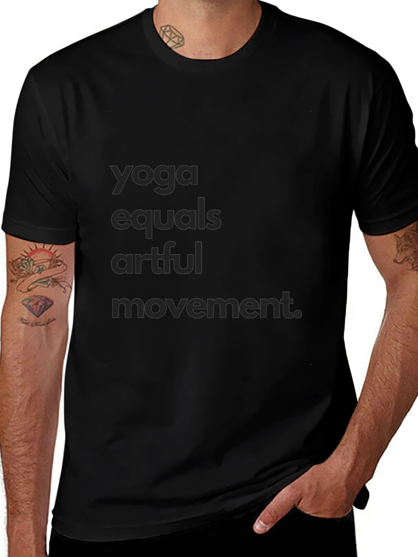 Yoga Equals Artful Movement Black Tee