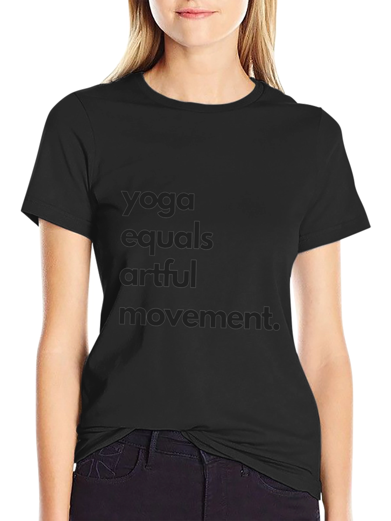 Yoga Equals Artful Movement Black Tee