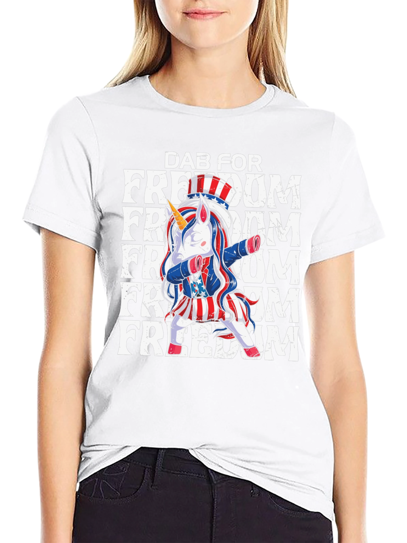 Dab for Freedom Unicorn Tee