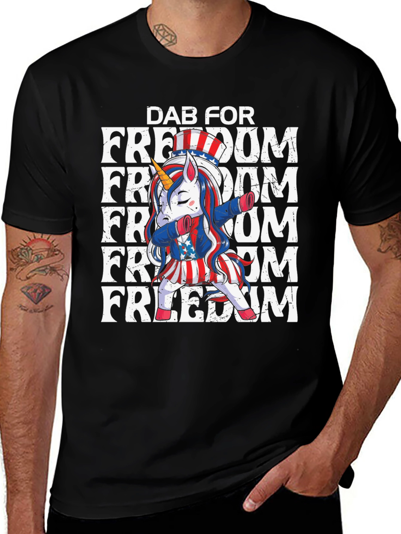 Dab for Freedom Unicorn Tee