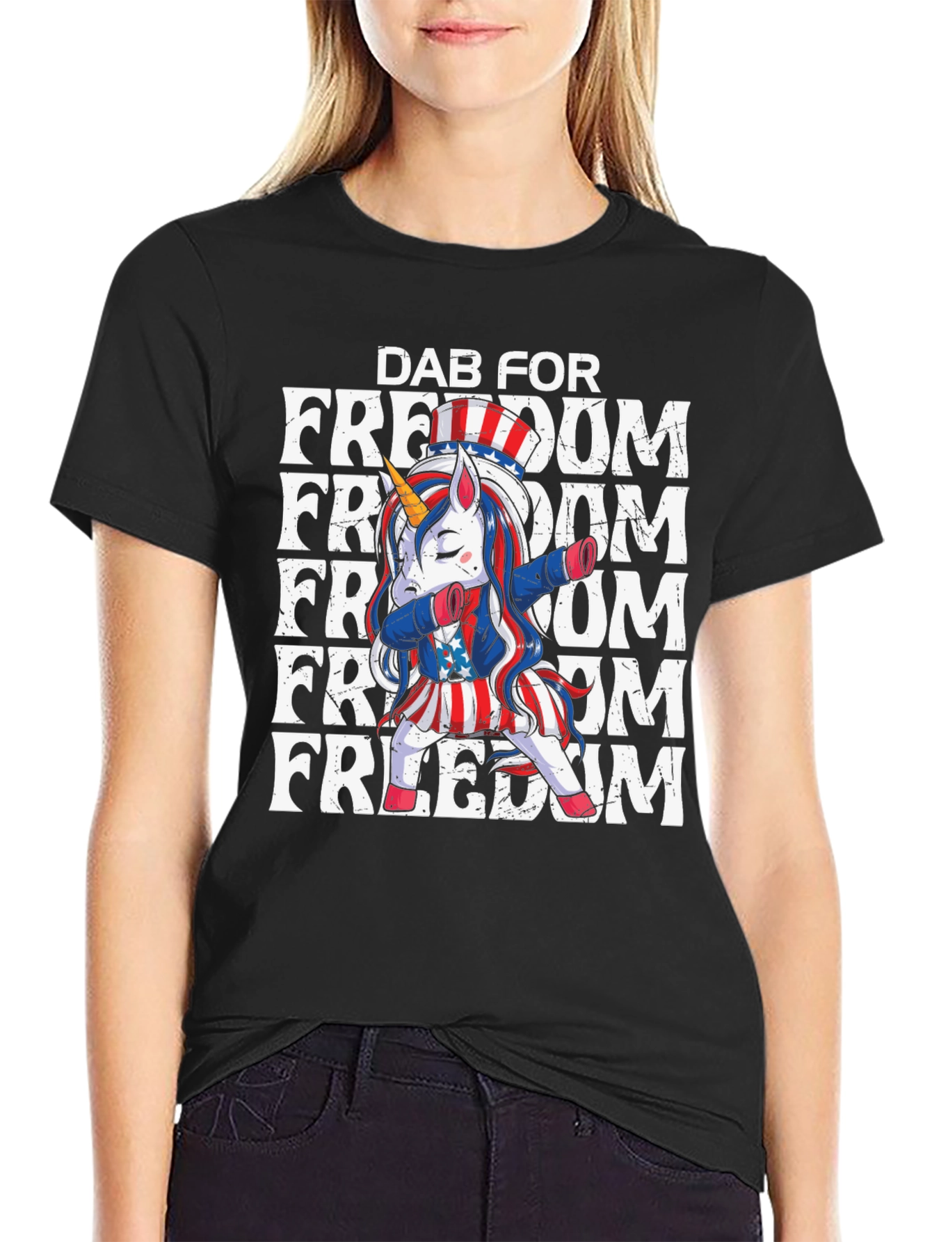 Dab for Freedom Unicorn Tee