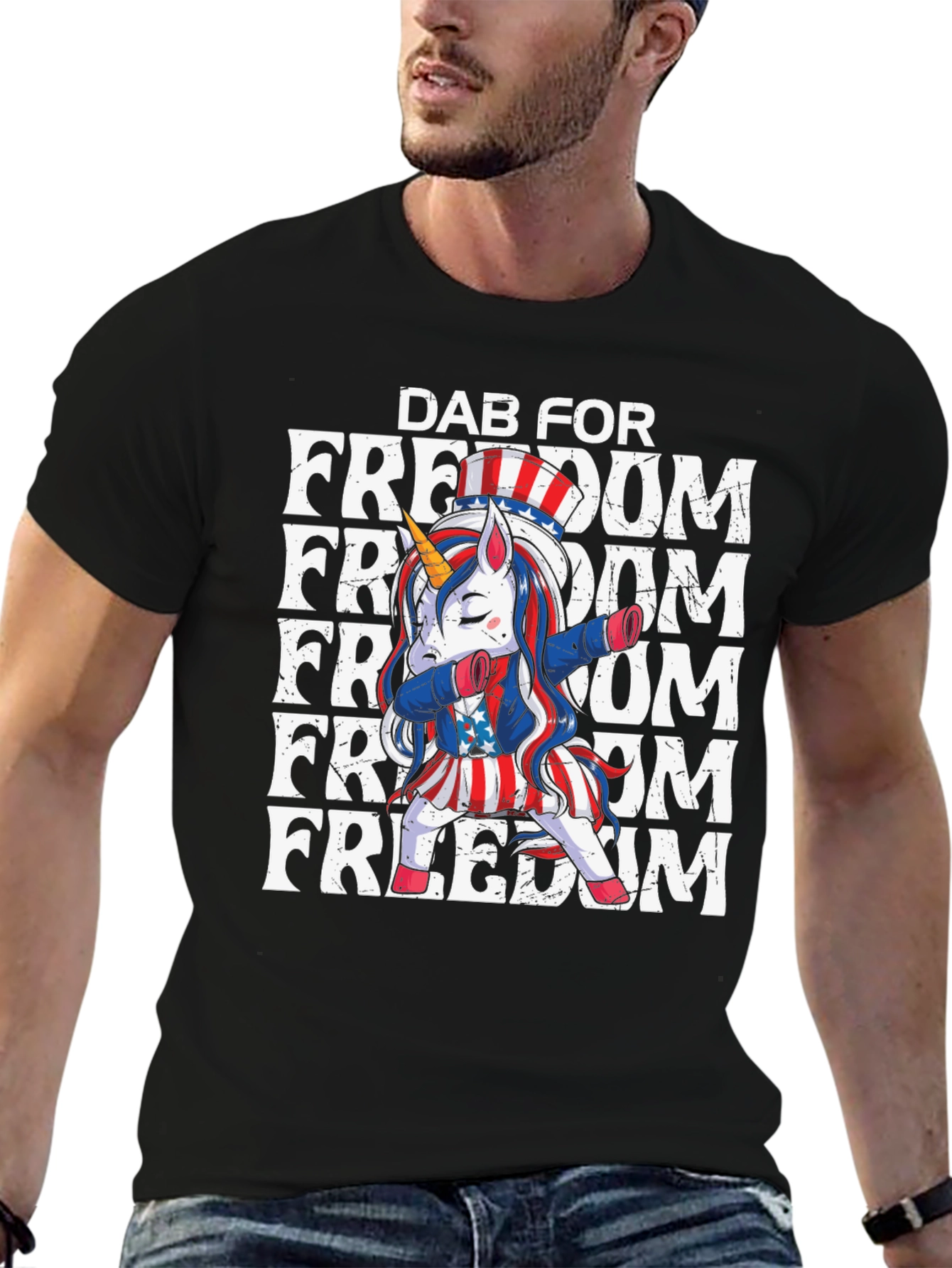 Dab for Freedom Unicorn Tee