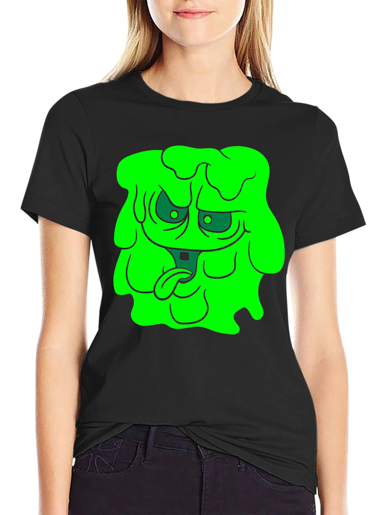 Green Slime Monster Graphic T-Shirt
