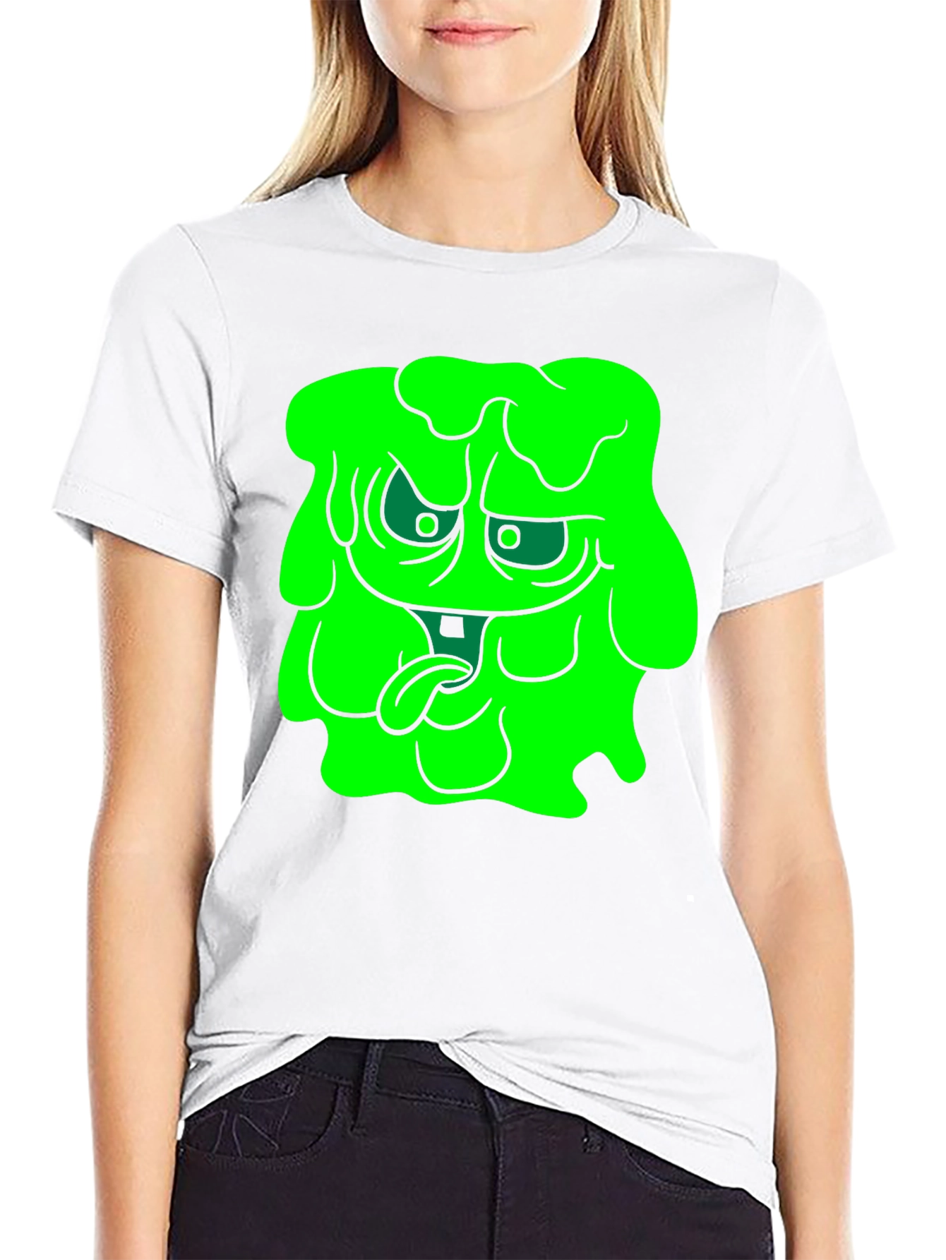 Green Slime Monster Graphic T-Shirt