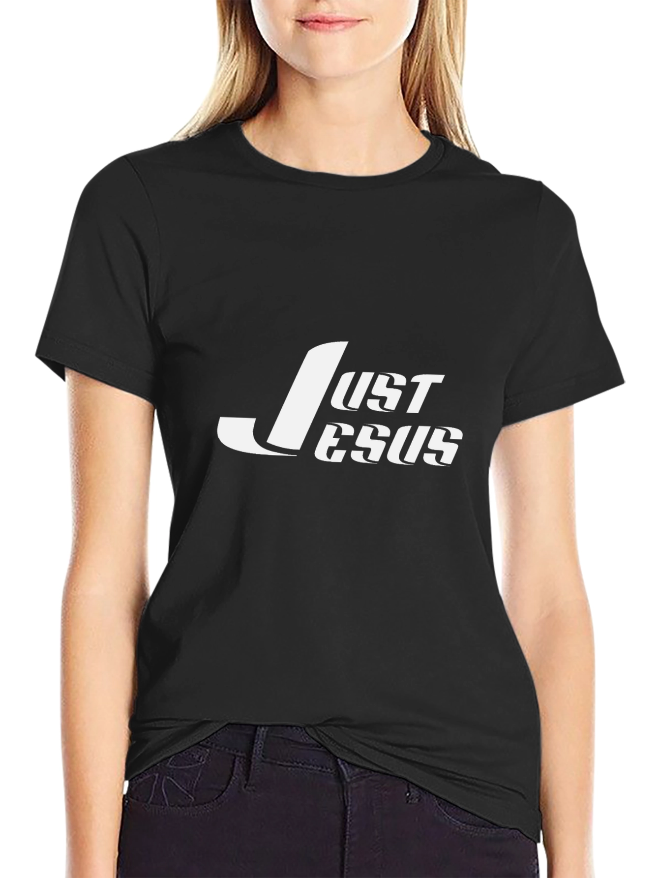 Just Jesus Black Graphic T-Shirt