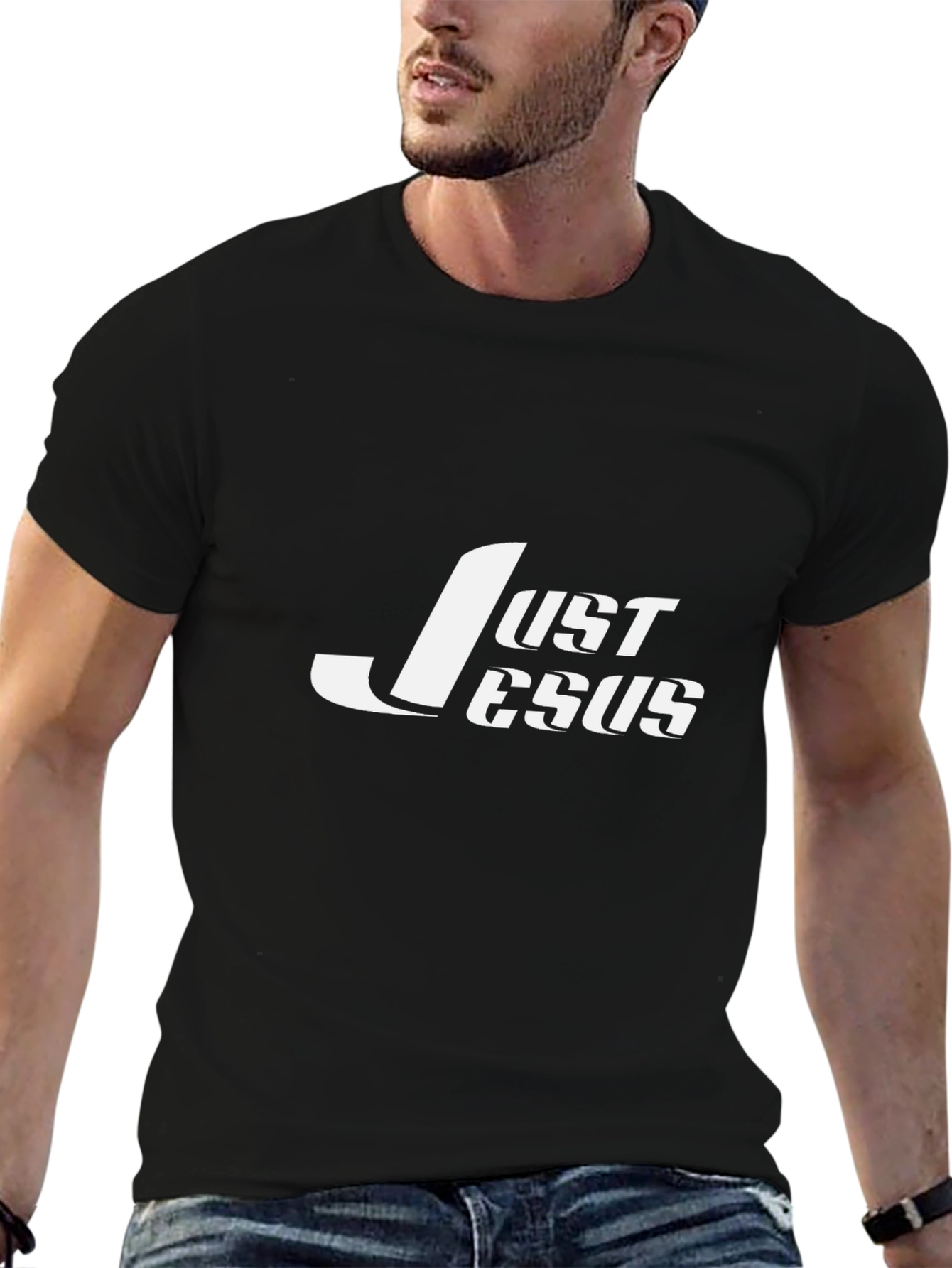Just Jesus Black Graphic T-Shirt