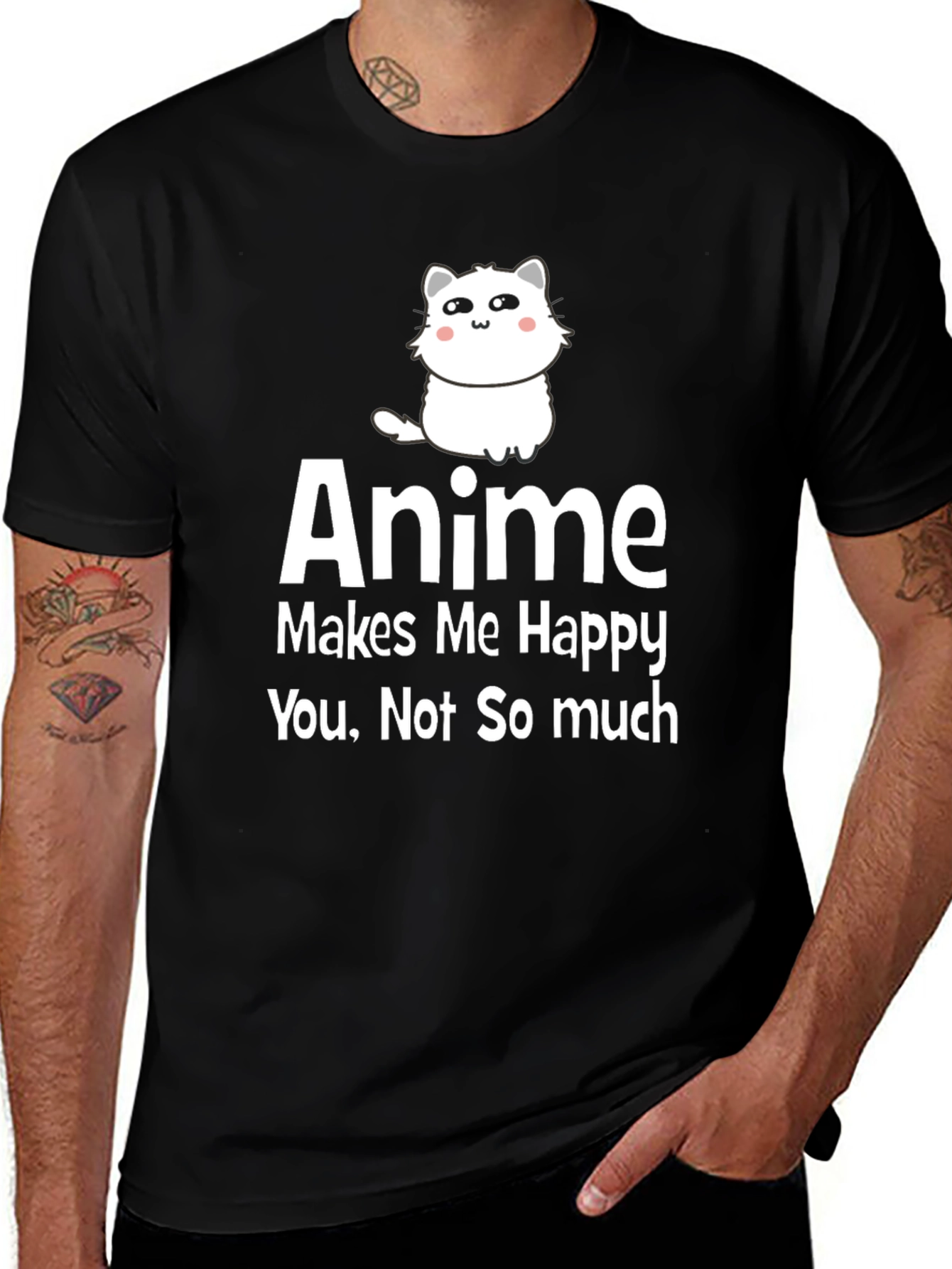 Anime Makes Me Happy Graphic T-Shirt