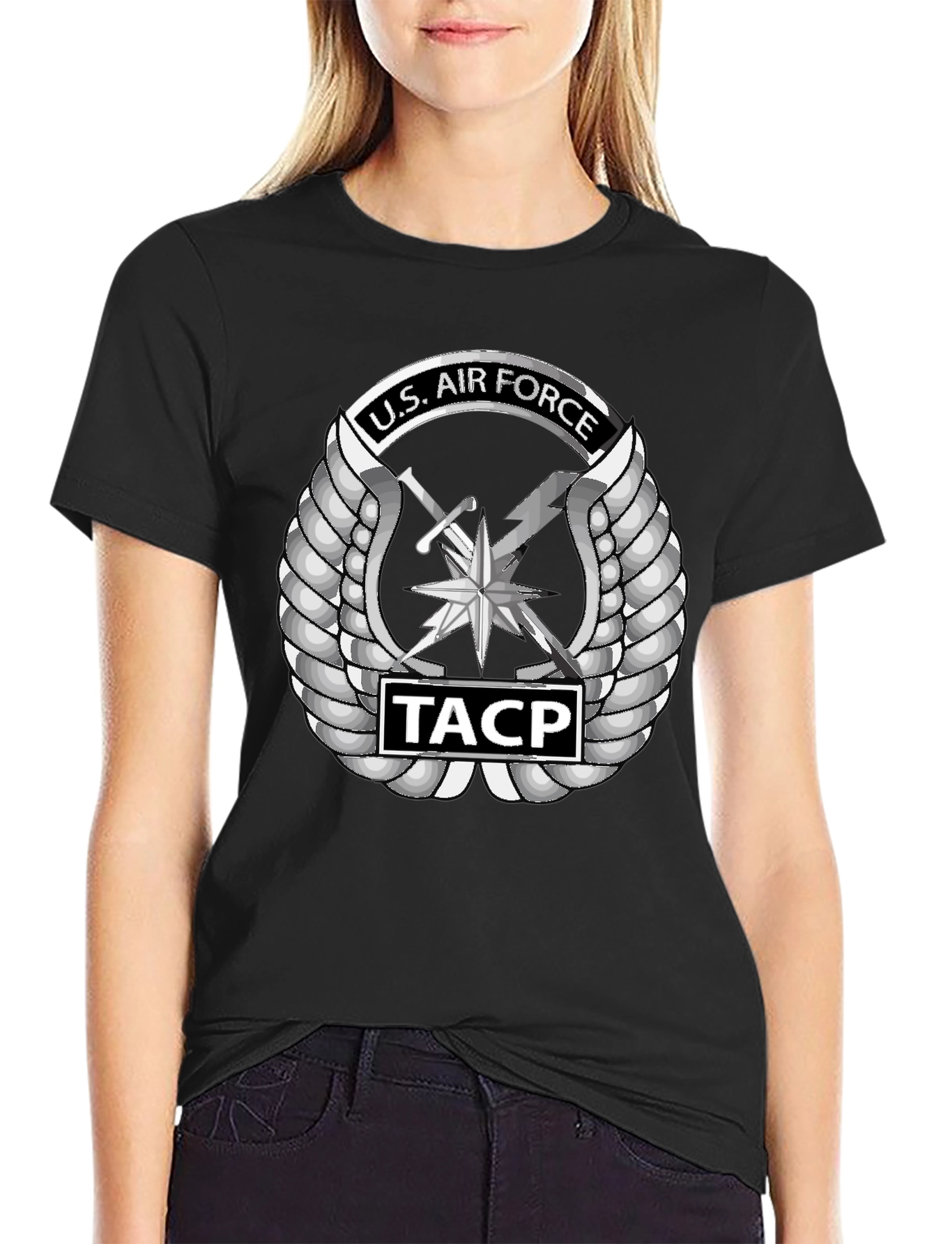 U.S. Air Force TACP Emblem Black T-Shirt