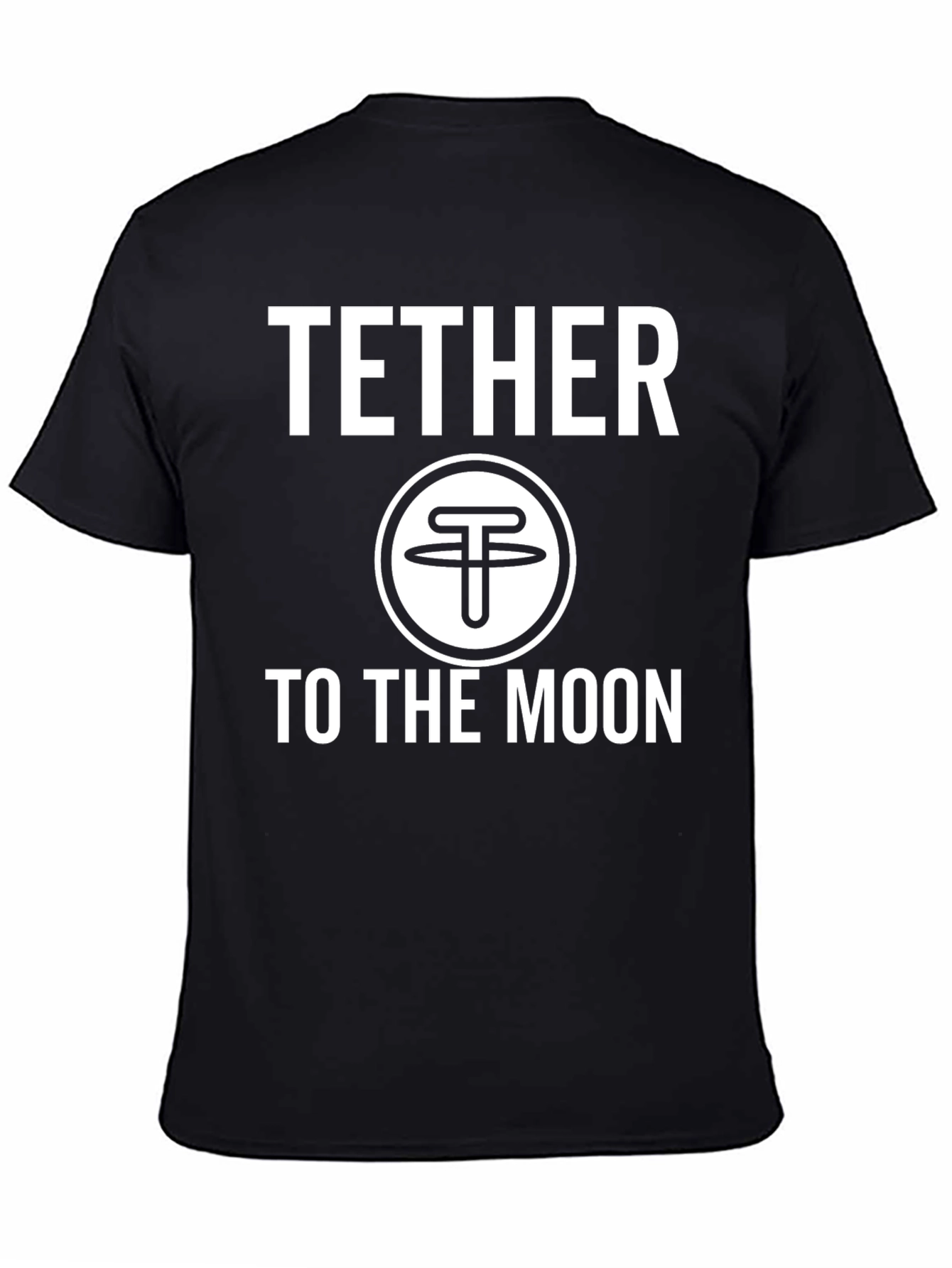 Tether to the Moon Crypto T-Shirt - Black